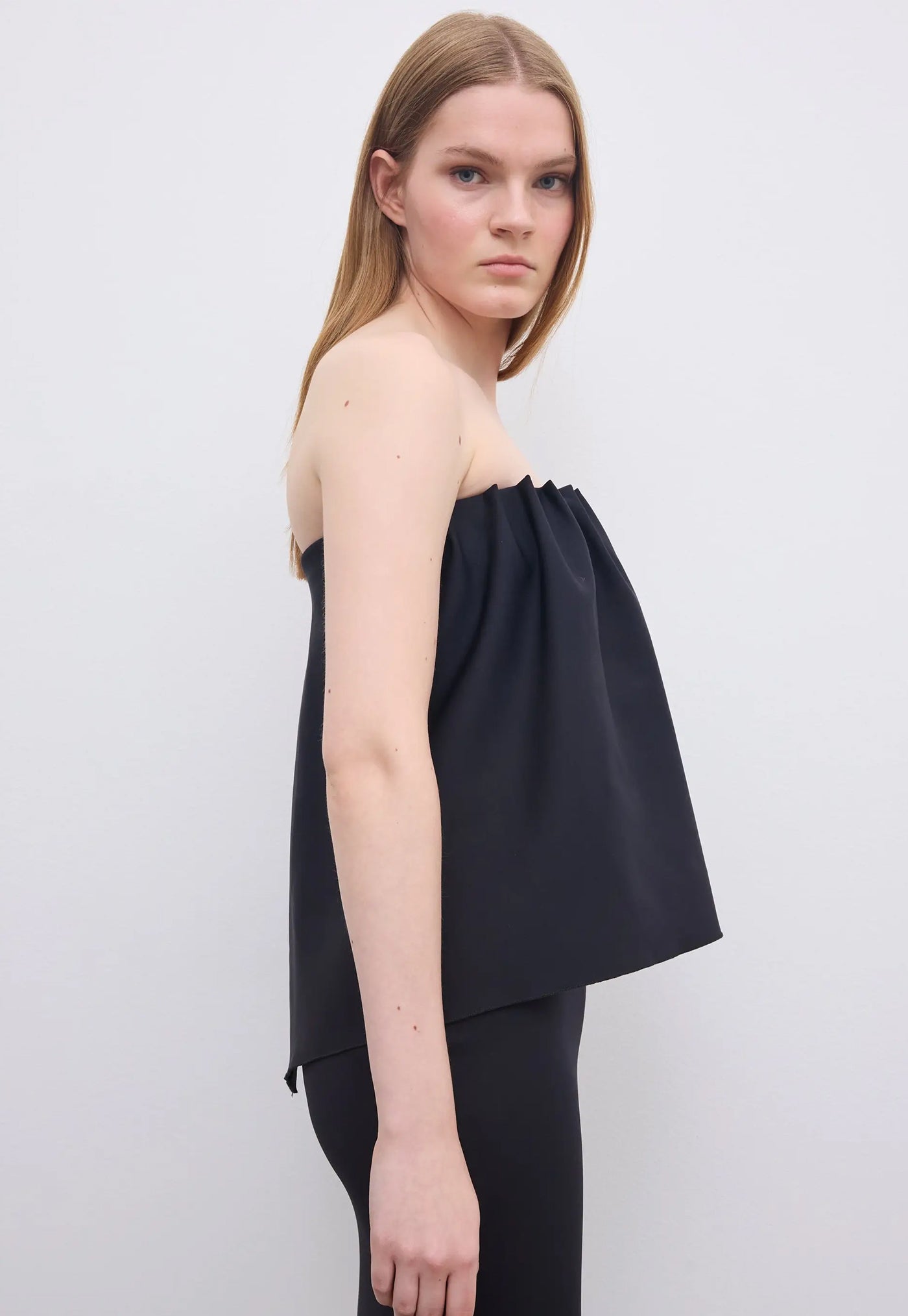 Rouched Tube Top - Black