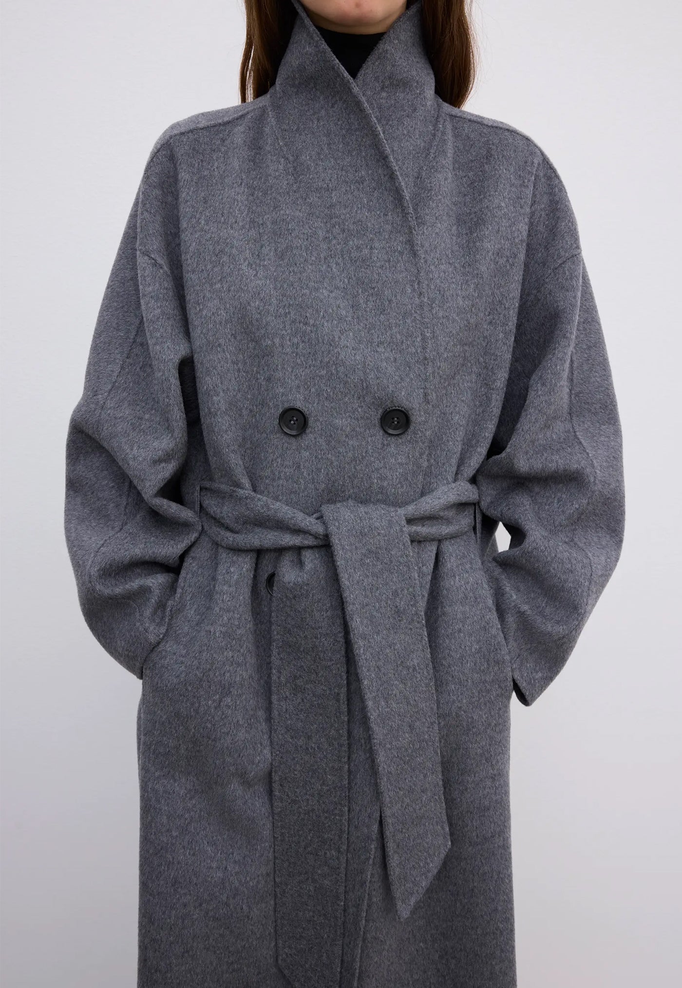Relaxed Double Coat - Grey Malange
