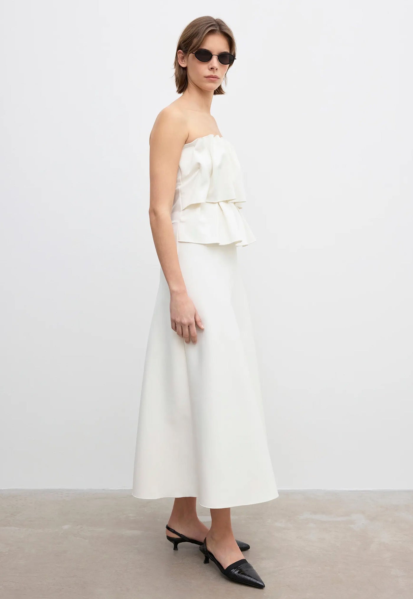 Sculpted Tube Dress - White