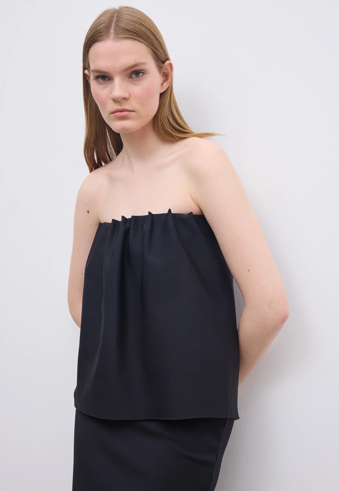 Rouched Tube Top - Black