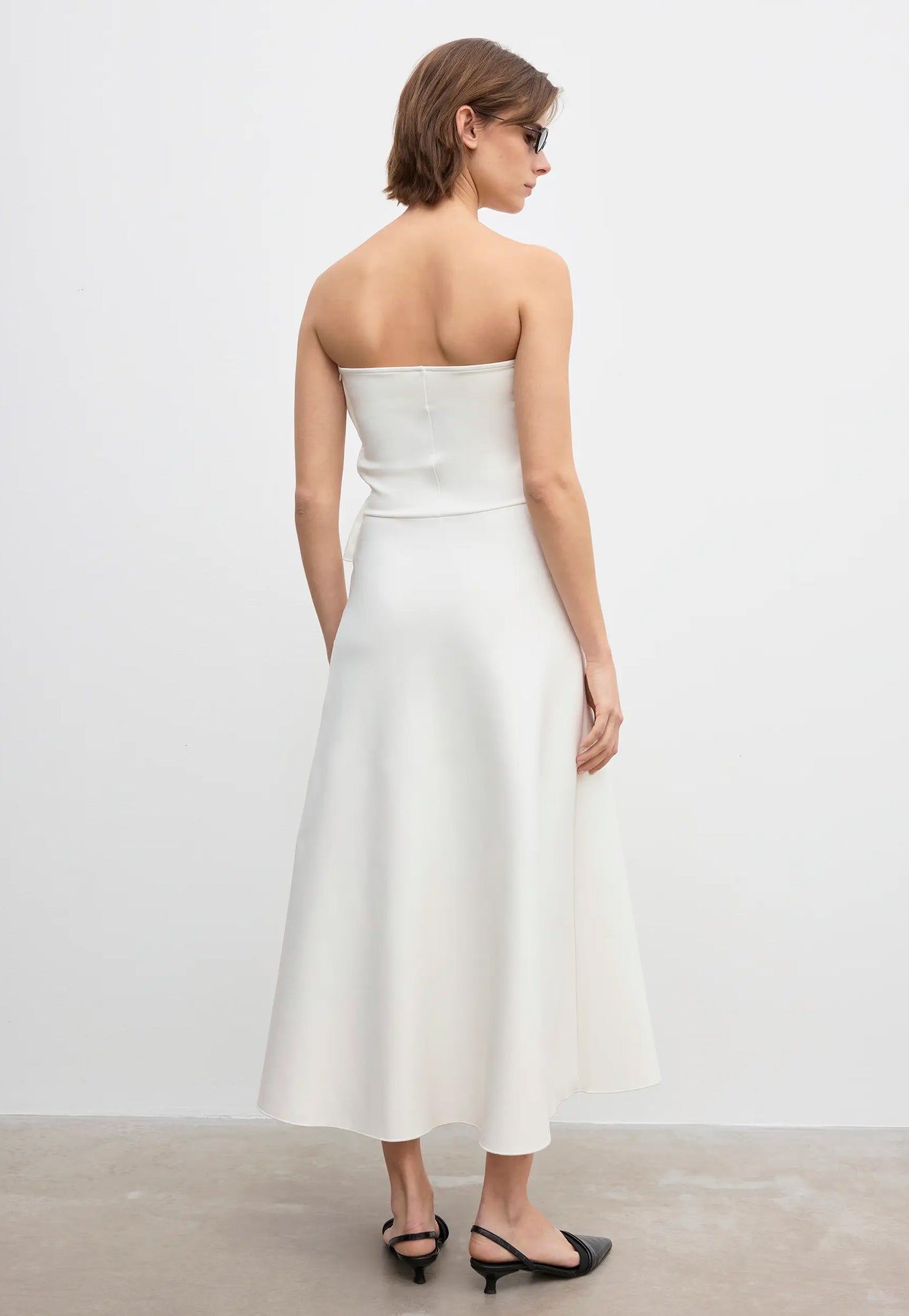 Sculpted Tube Dress - White