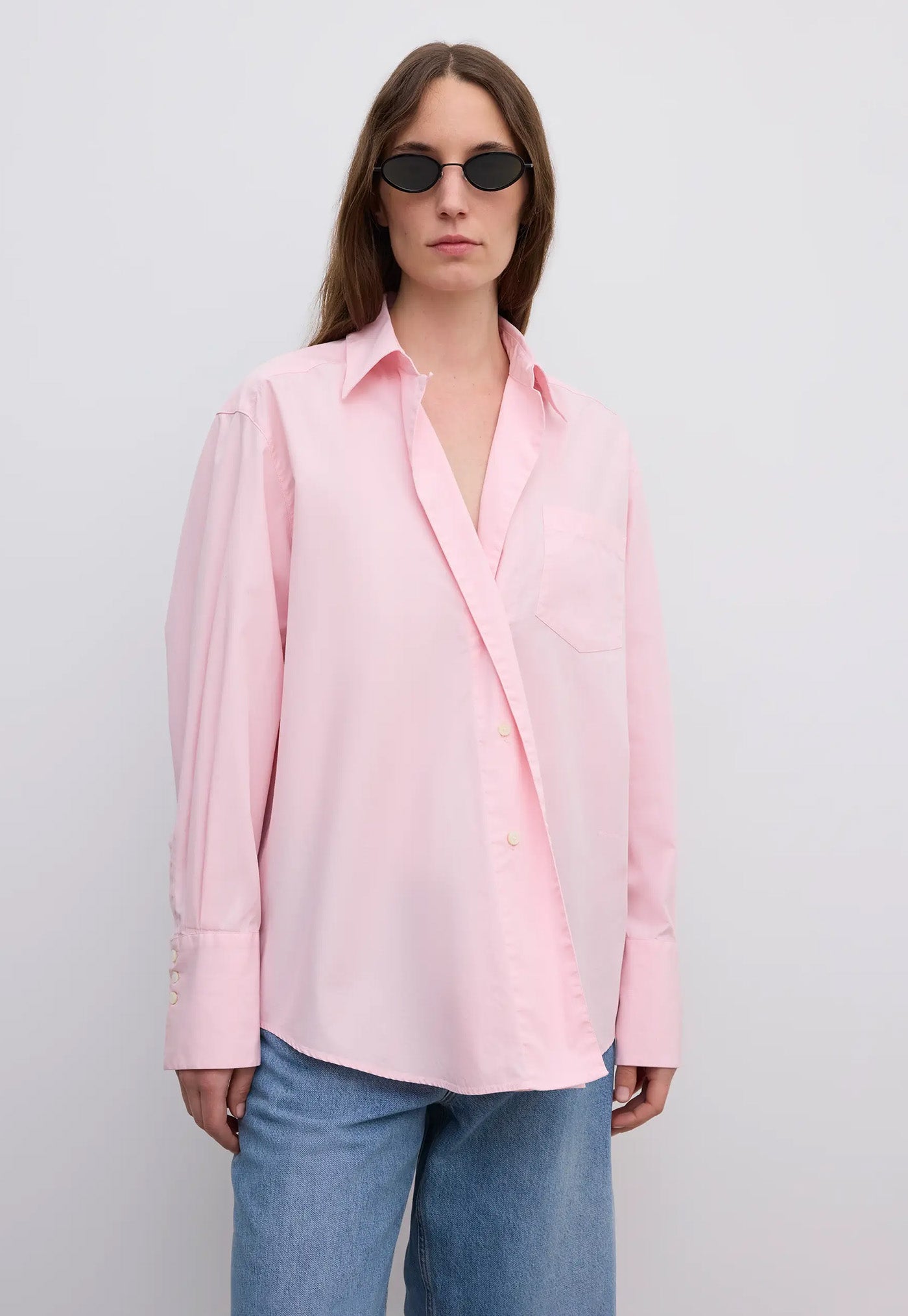 Asymmetric Shirt - Dusty Pink