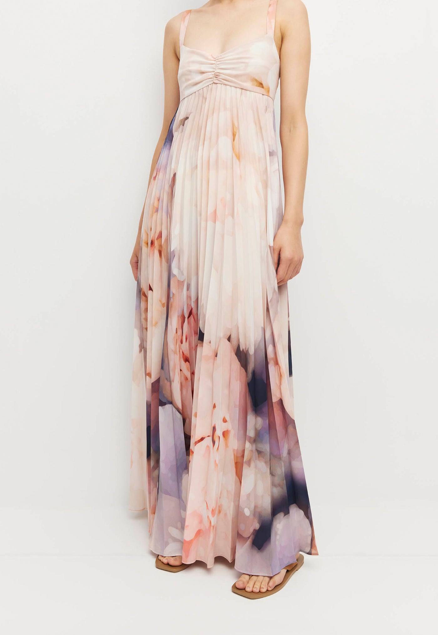 Isabella Pleat Dress - Bouquet
