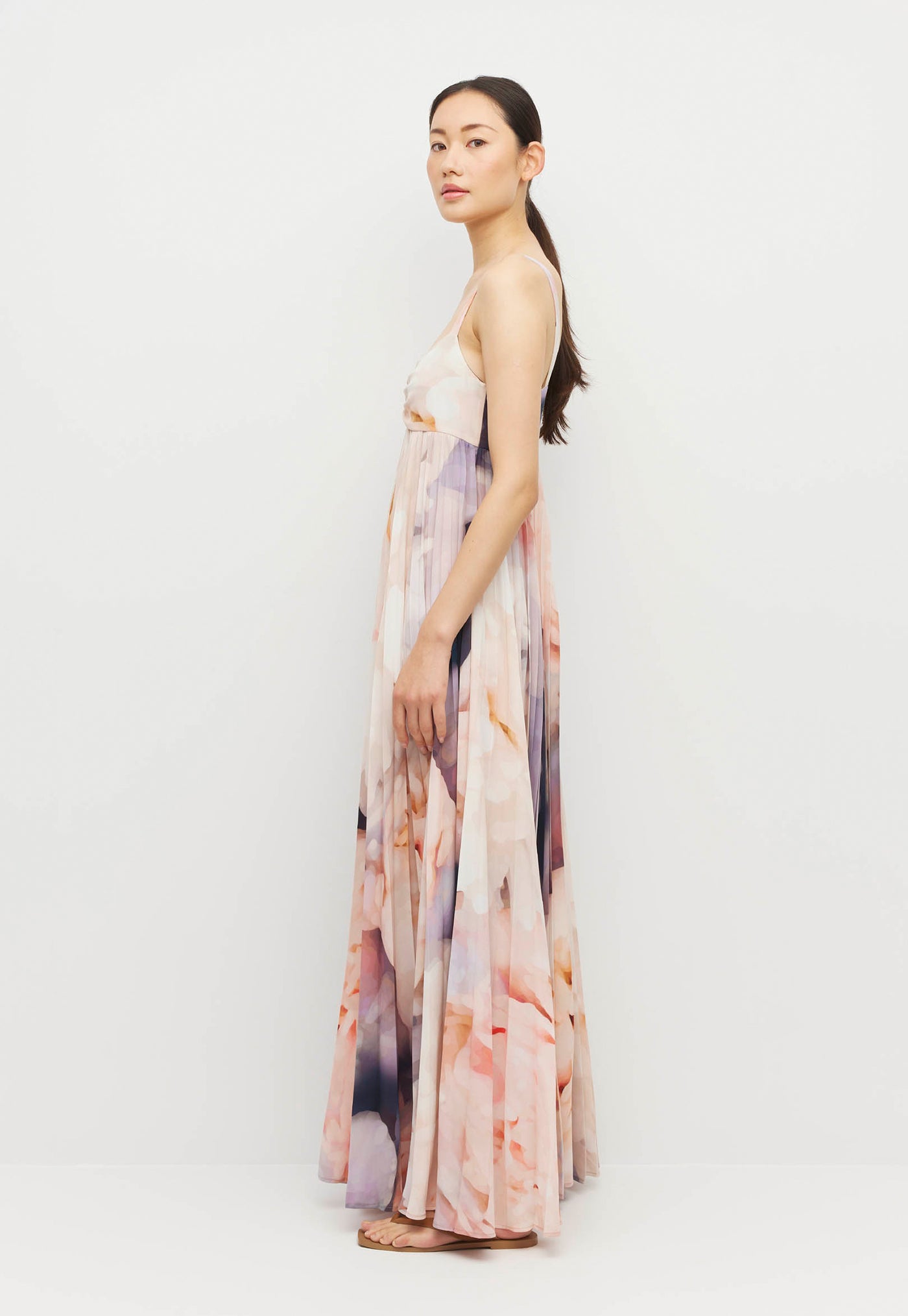 Isabella Pleat Dress - Bouquet