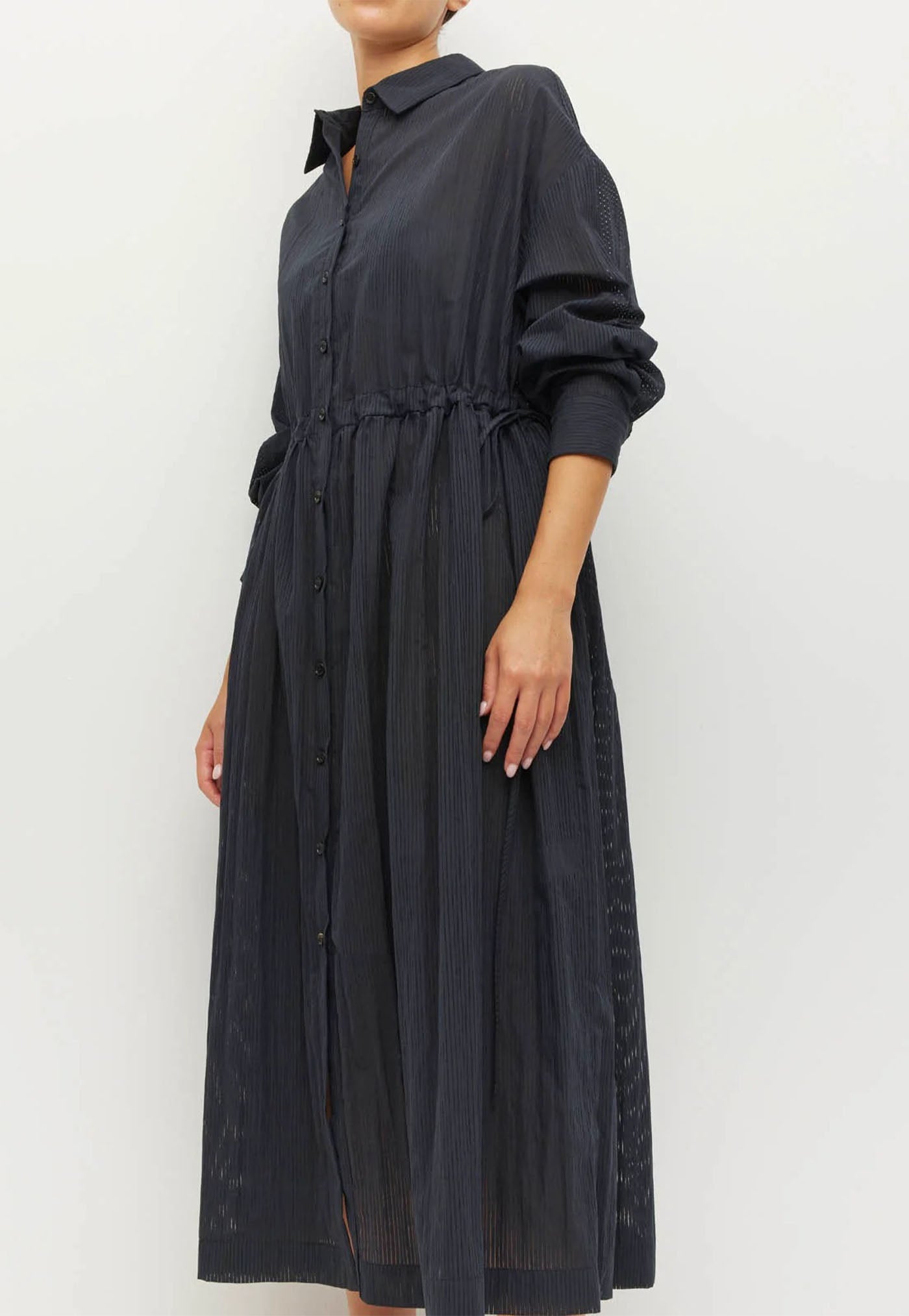 Lenora Dress - Black Stripe