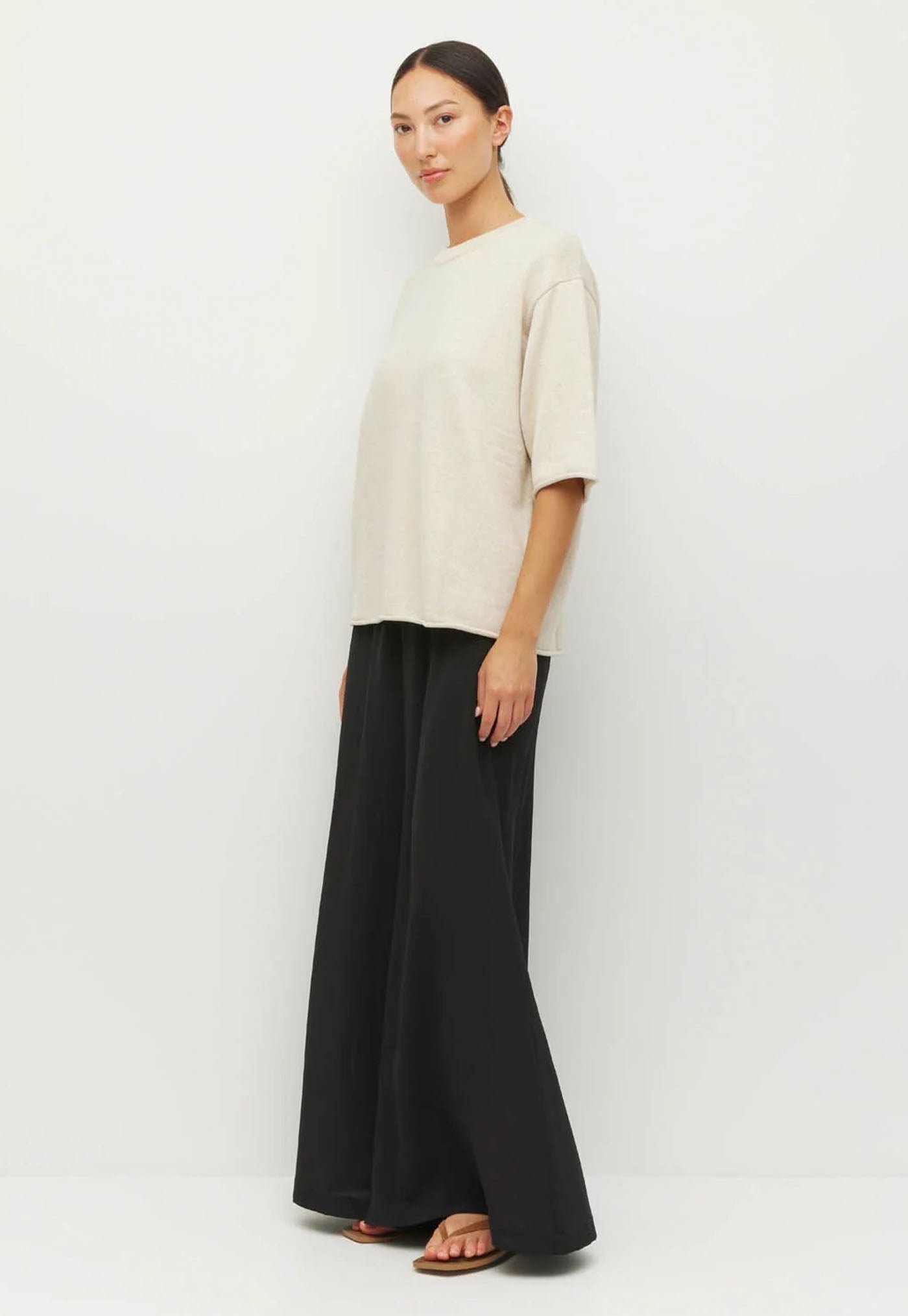 Rolled Hem T - Toast Marle