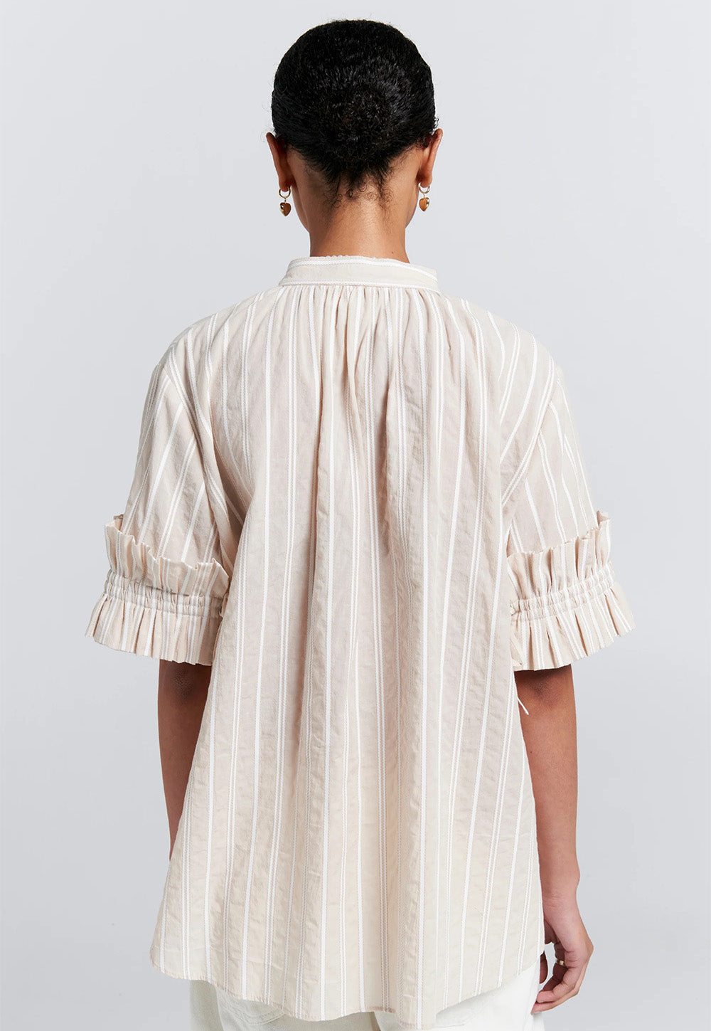 Floret Ruffle Shirt - Natural