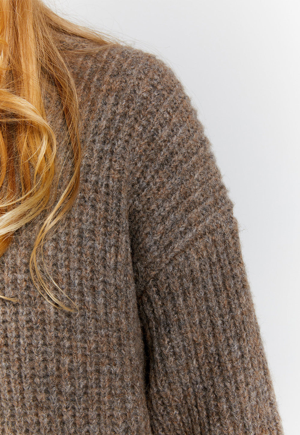 Funnel Neck Sweater - Walnut