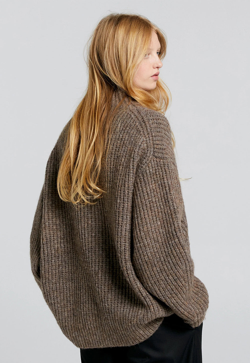 Funnel Neck Sweater - Walnut