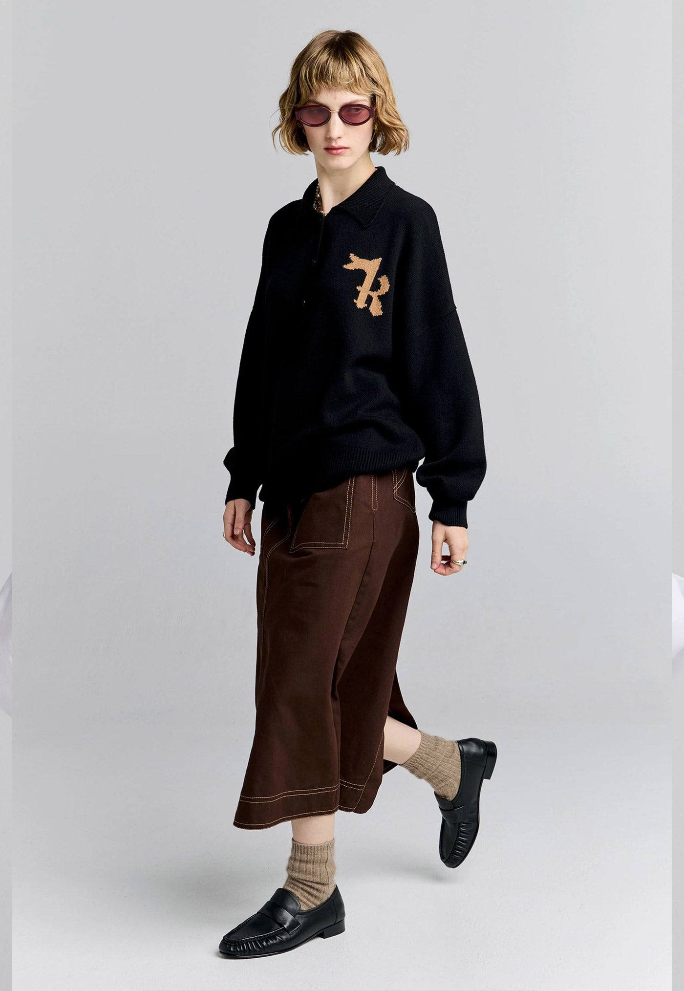 K Flag Polo - Black