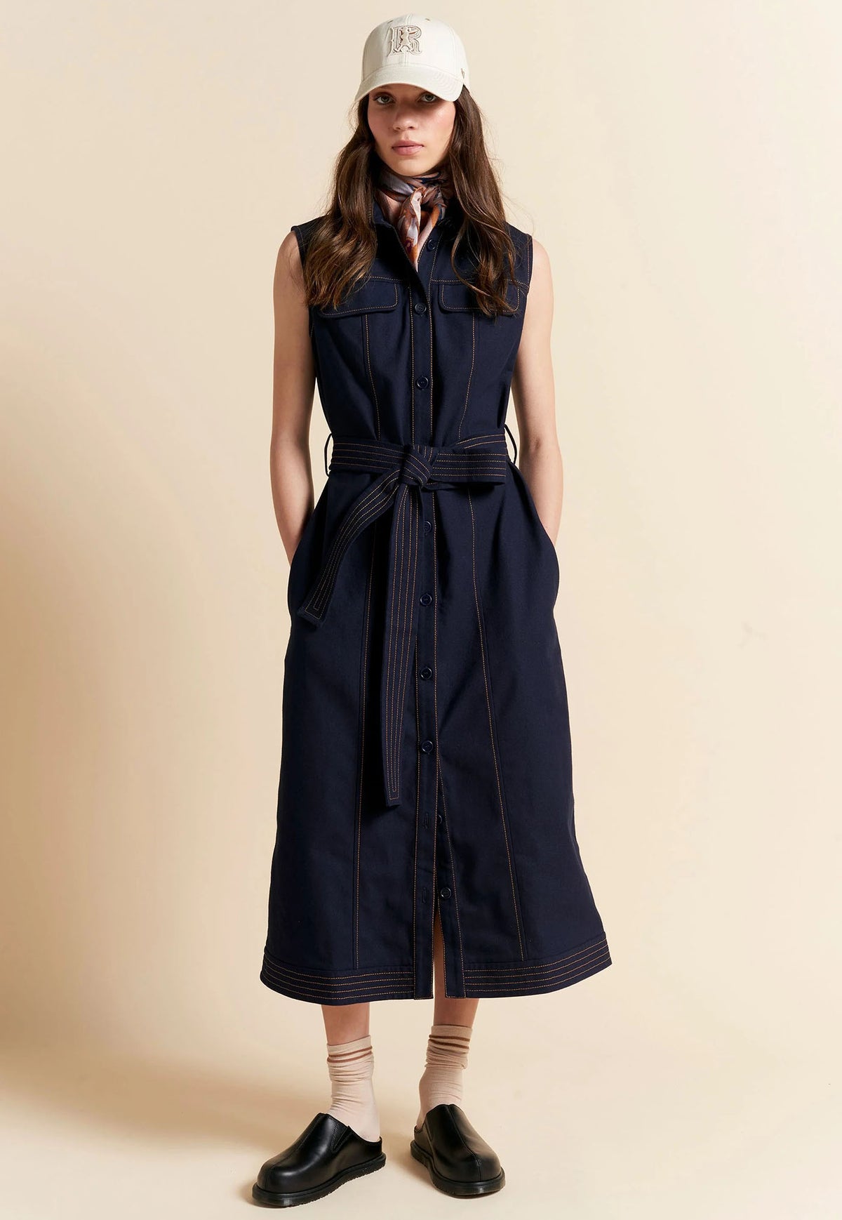 Odette Dress - Navy