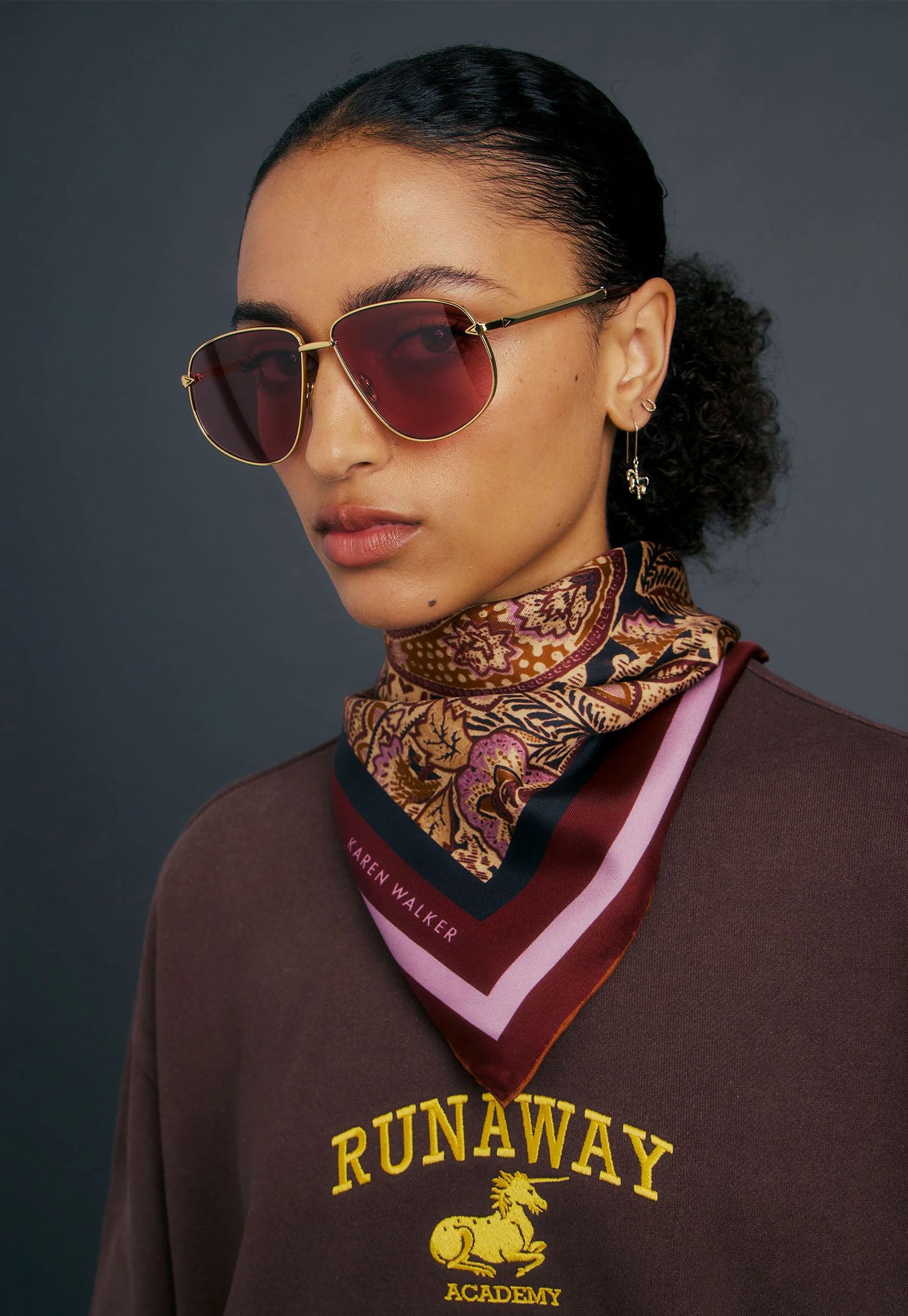 Paisley Classic Silk Scarf - Burgundy Multi