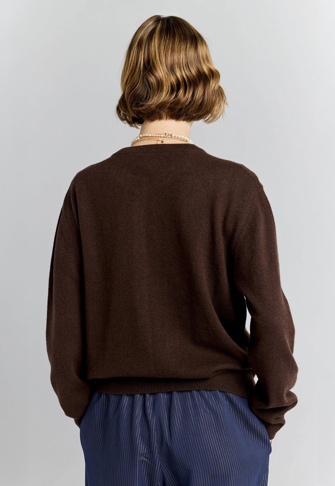 Posy Cashmere Cardigan - Chocolate