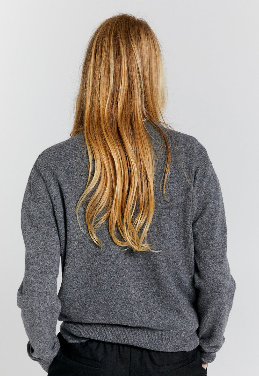 Posy Cashmere Cardigan - Charcoal