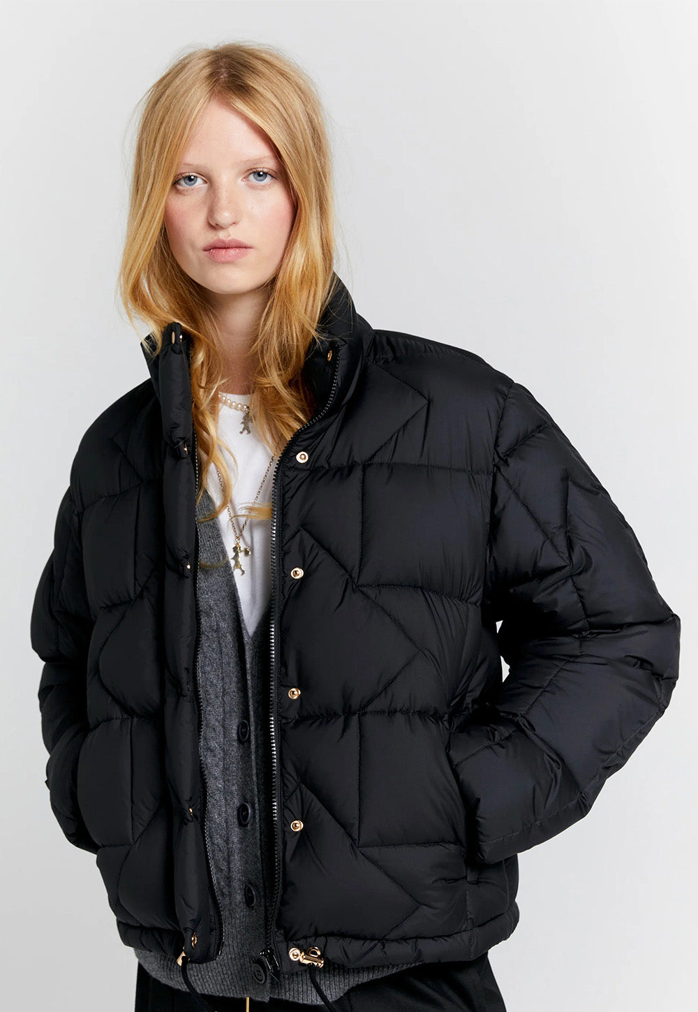 Quest Monogram Down Puffer - Black