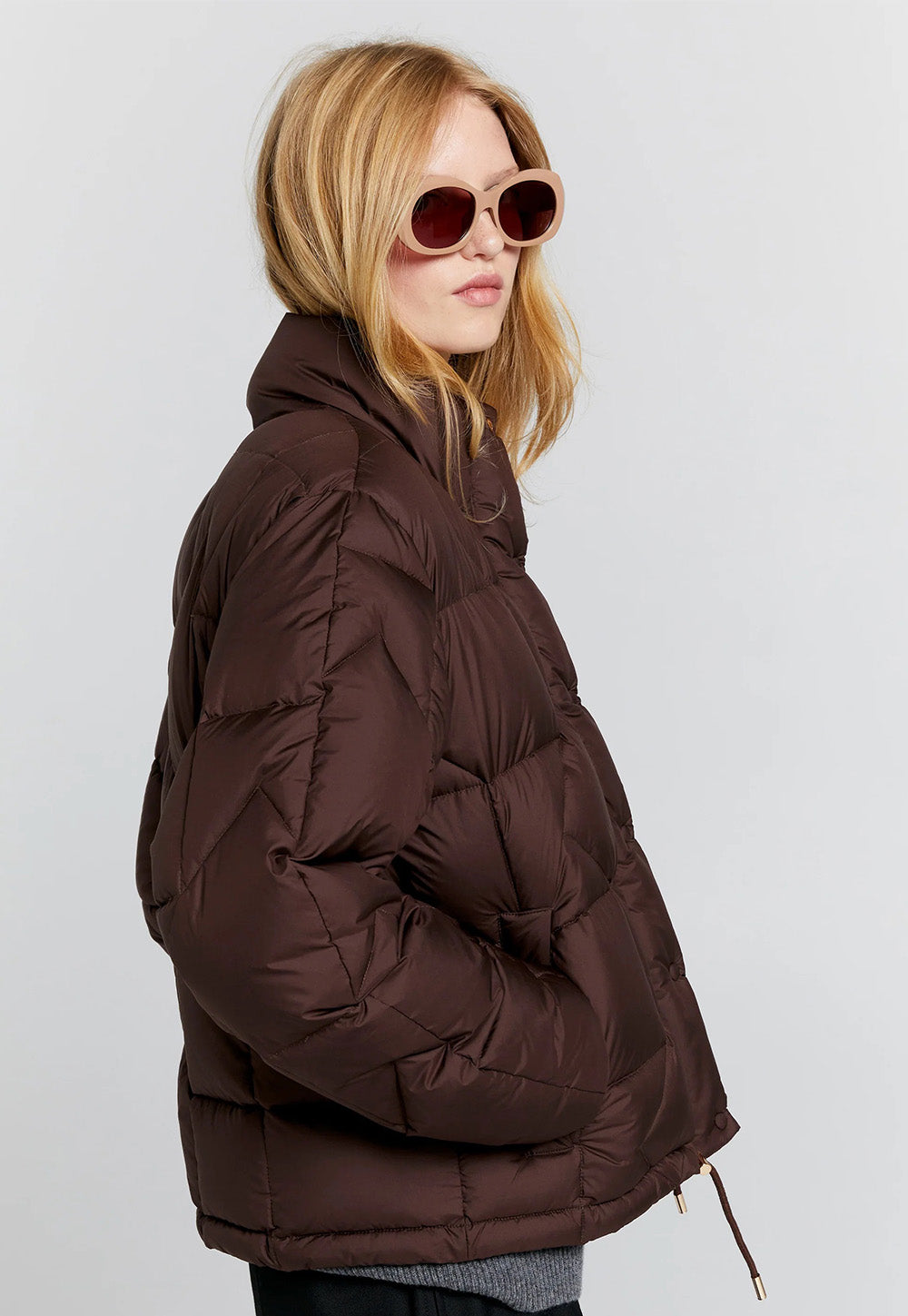 Quest Monogram Down Puffer - Mahogany