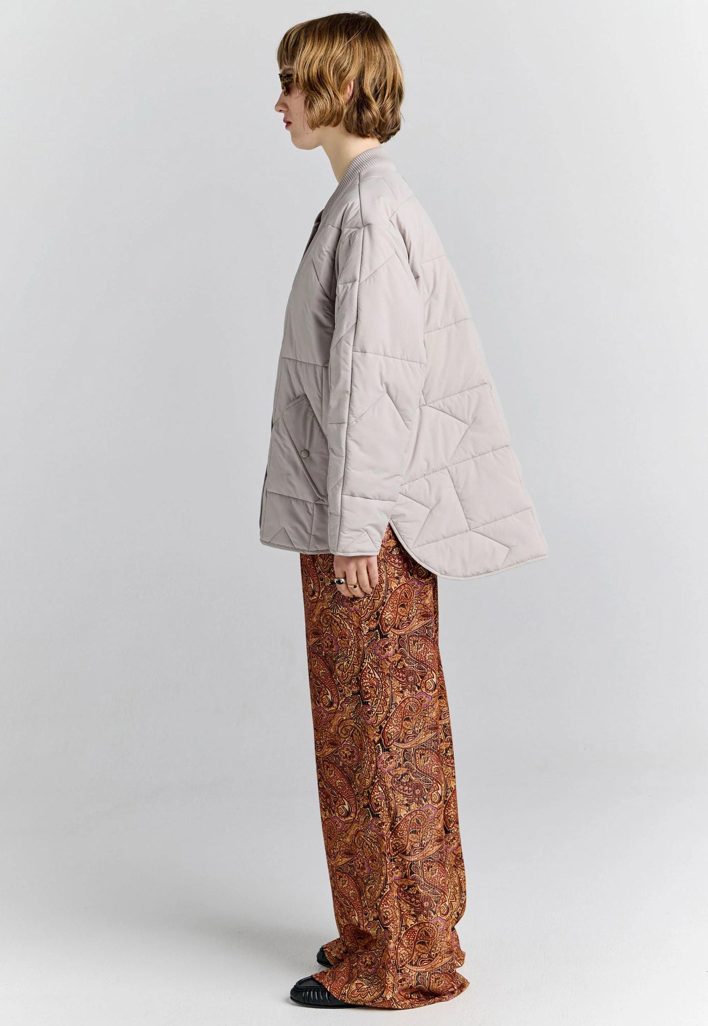 Quilted Monogram Jacket - Ecru