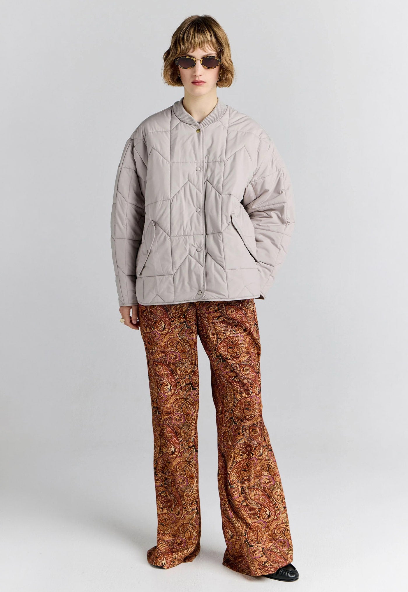 Quilted Monogram Jacket - Ecru