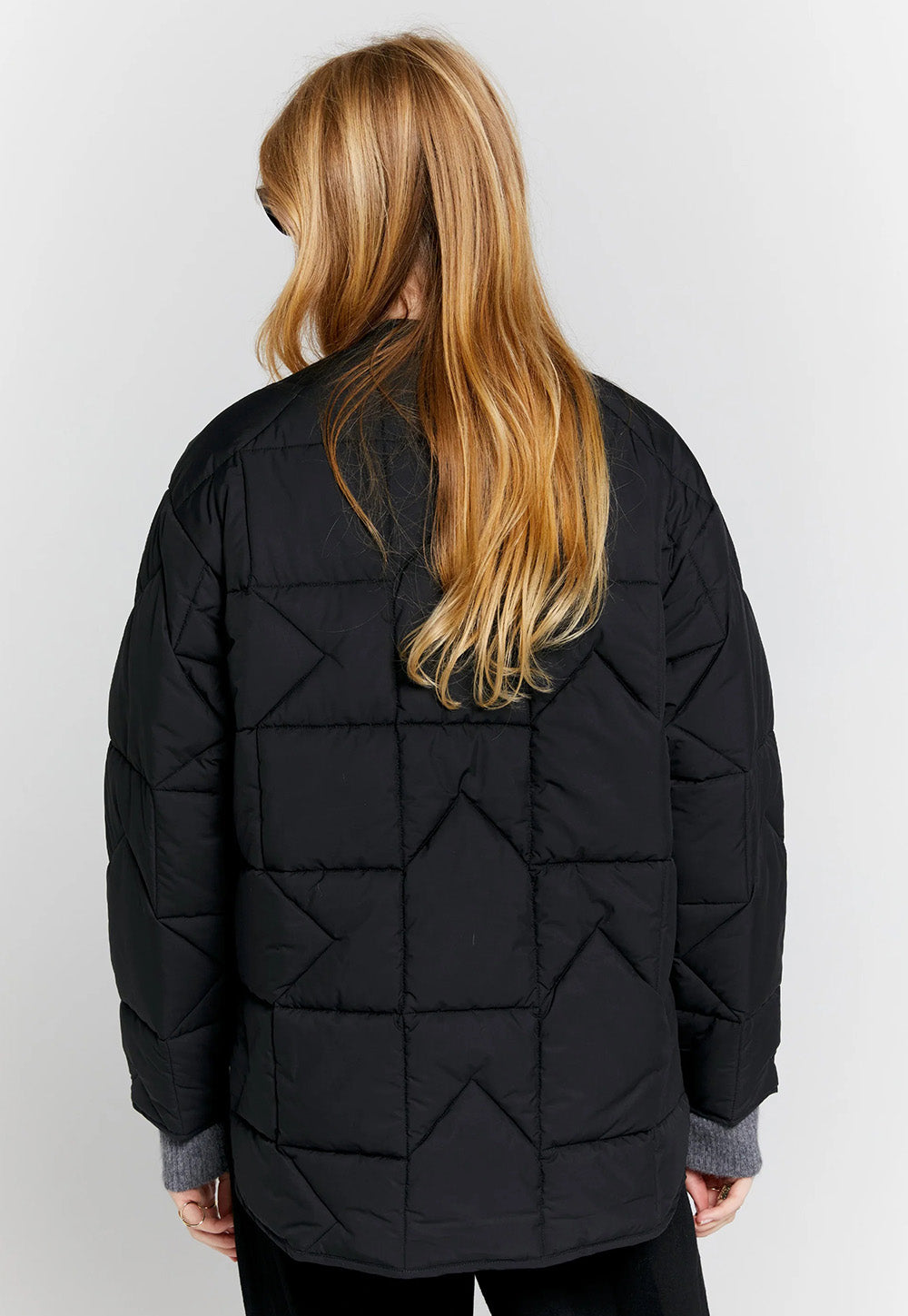 Quilted Monogram Jacket - Black
