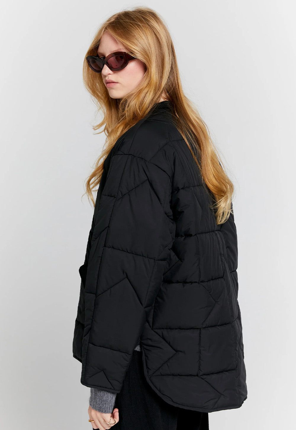 Quilted Monogram Jacket - Black
