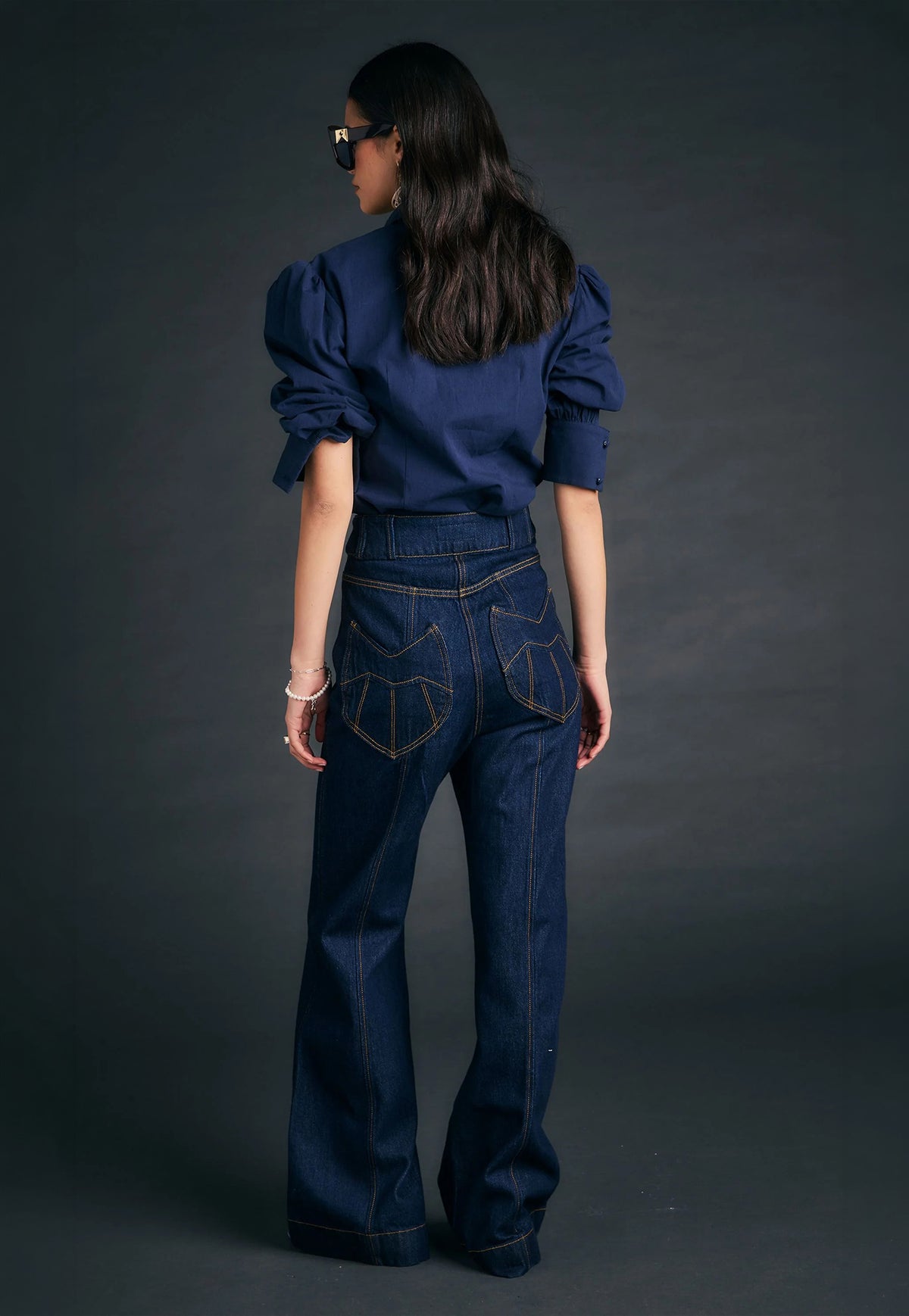 Starboard Panelled Flares - Indigo