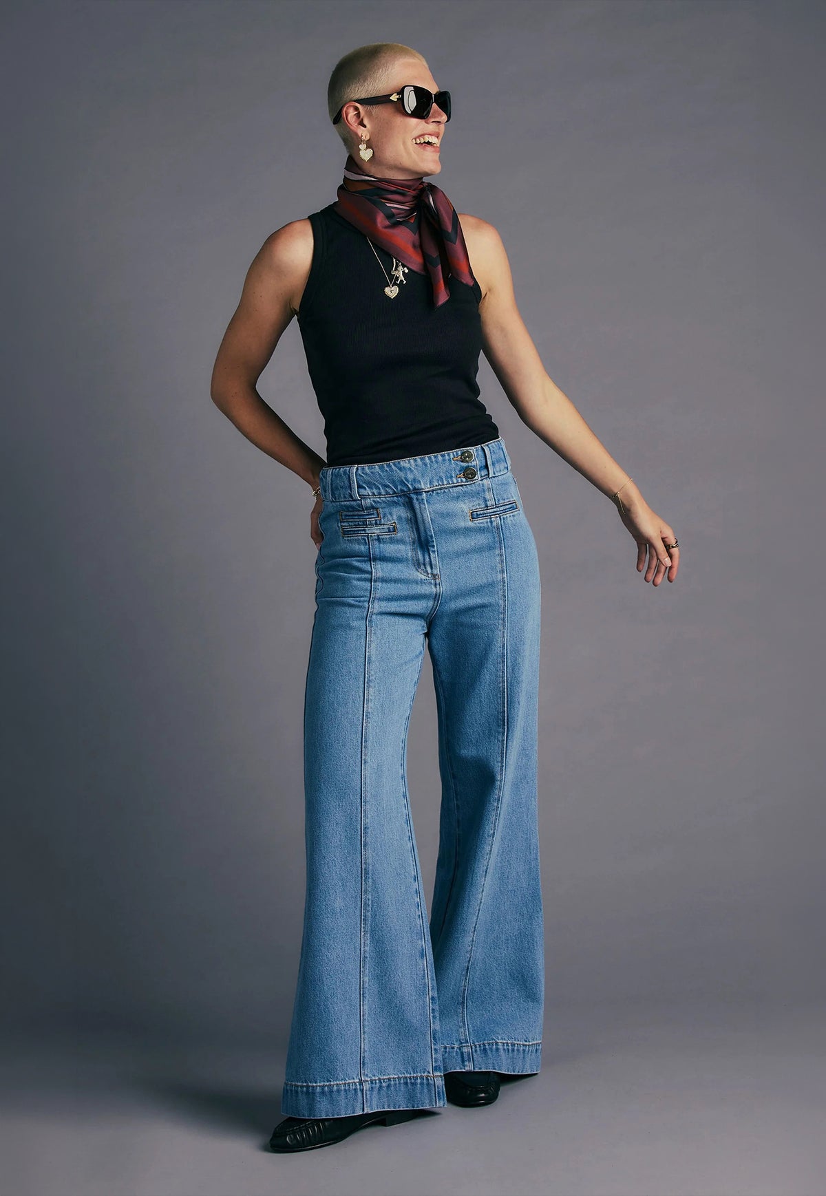 Starboard Panelled Flares - Light Blue