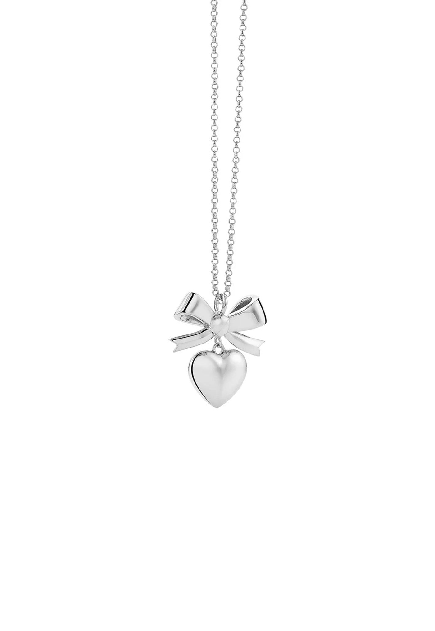 Superlove Bow Necklace - Silver sold by Angel Divine