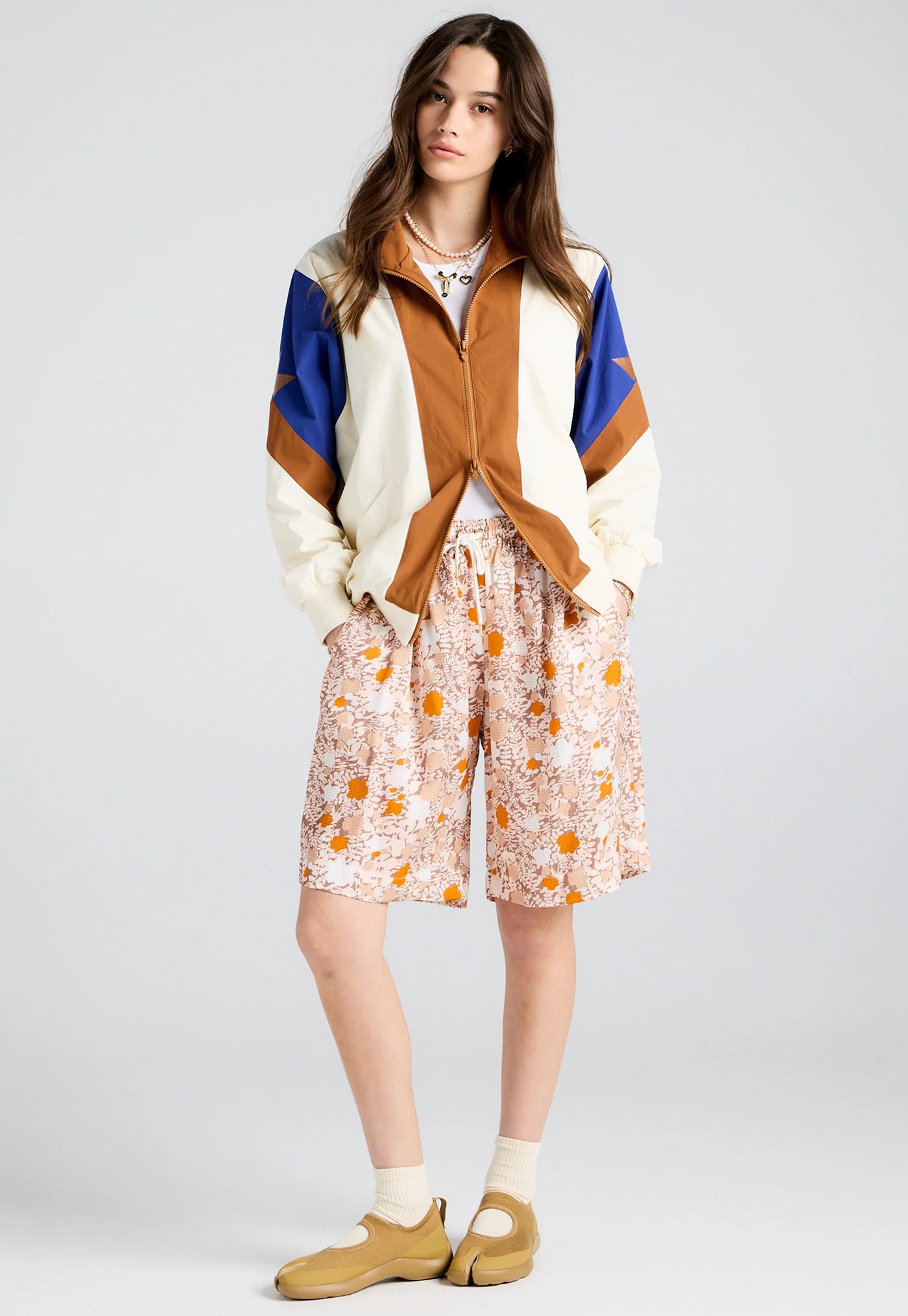 Long Maple Shorts - Pink Multi