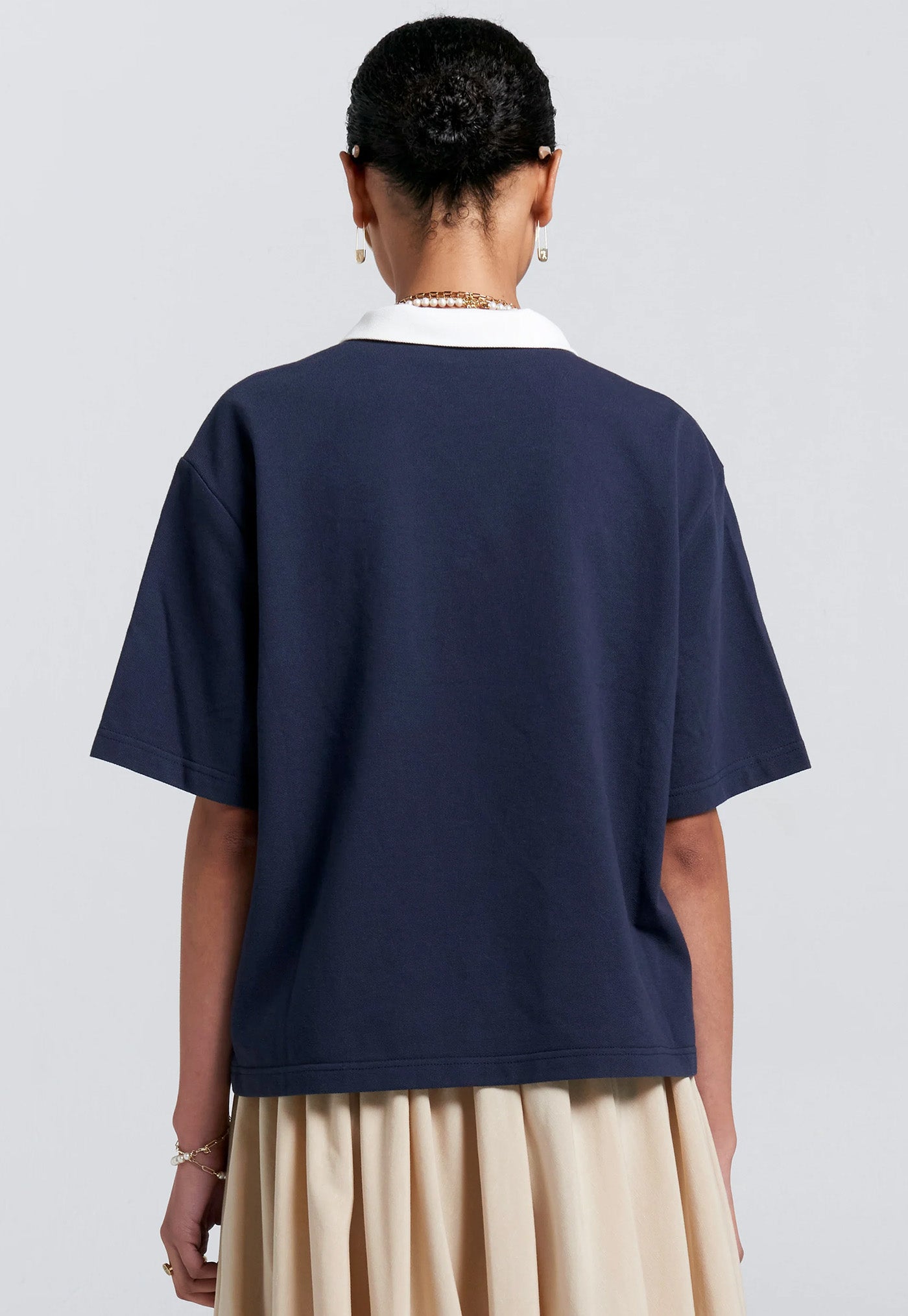 Runaway Rugby Jersey - Navy/Cream