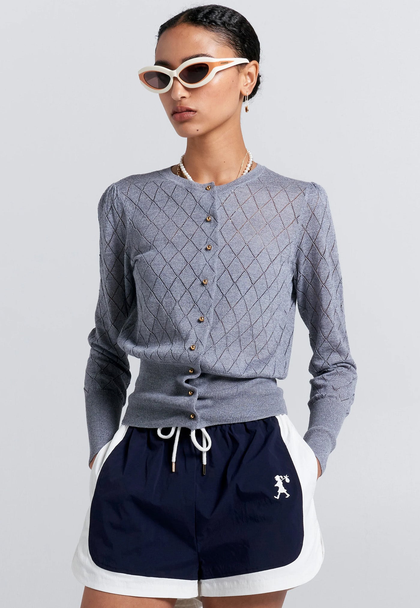 Dash Runaway Shorts - Navy/Off-White