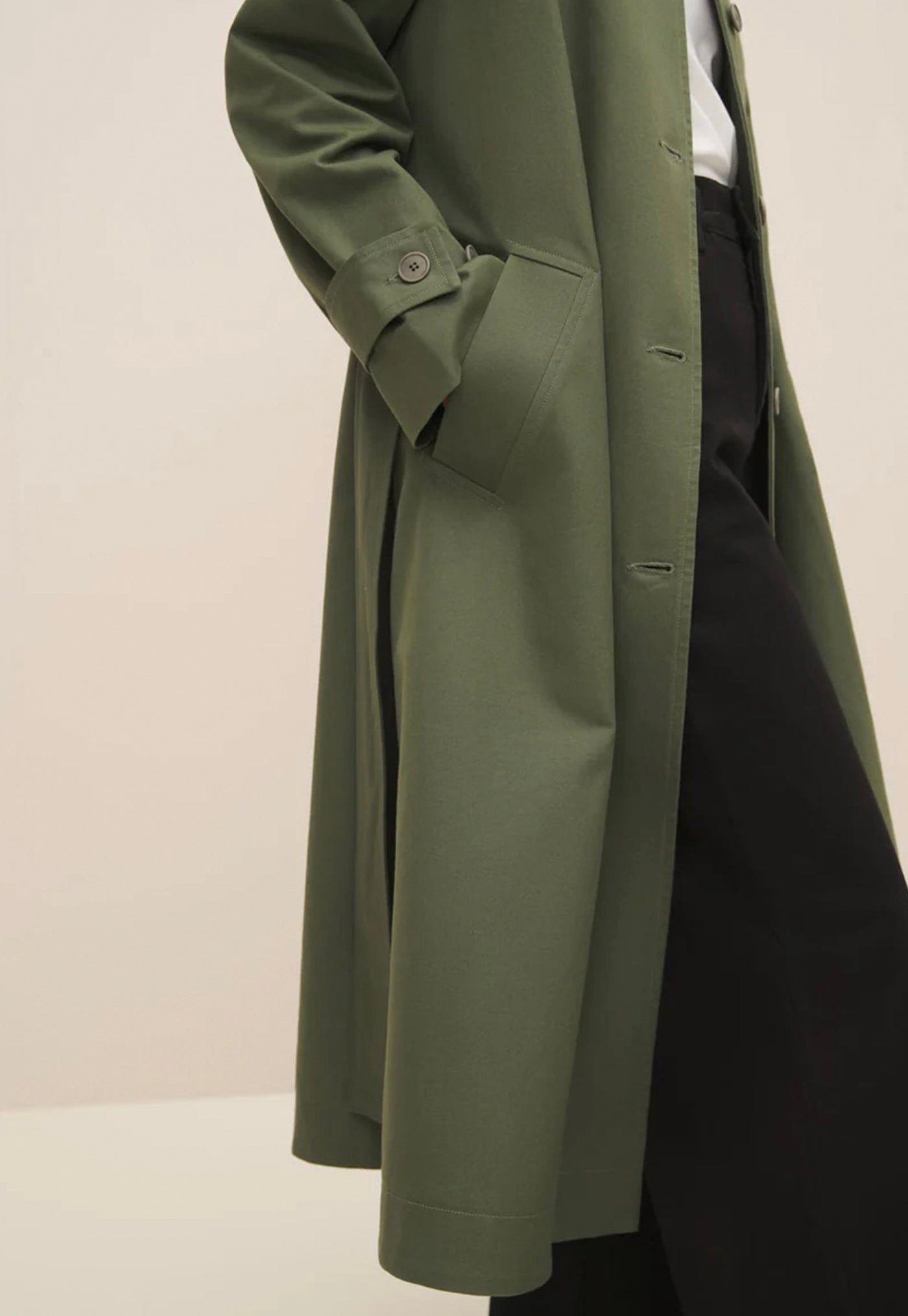 Cleo Trench Coat - Sage sold by Angel Divine