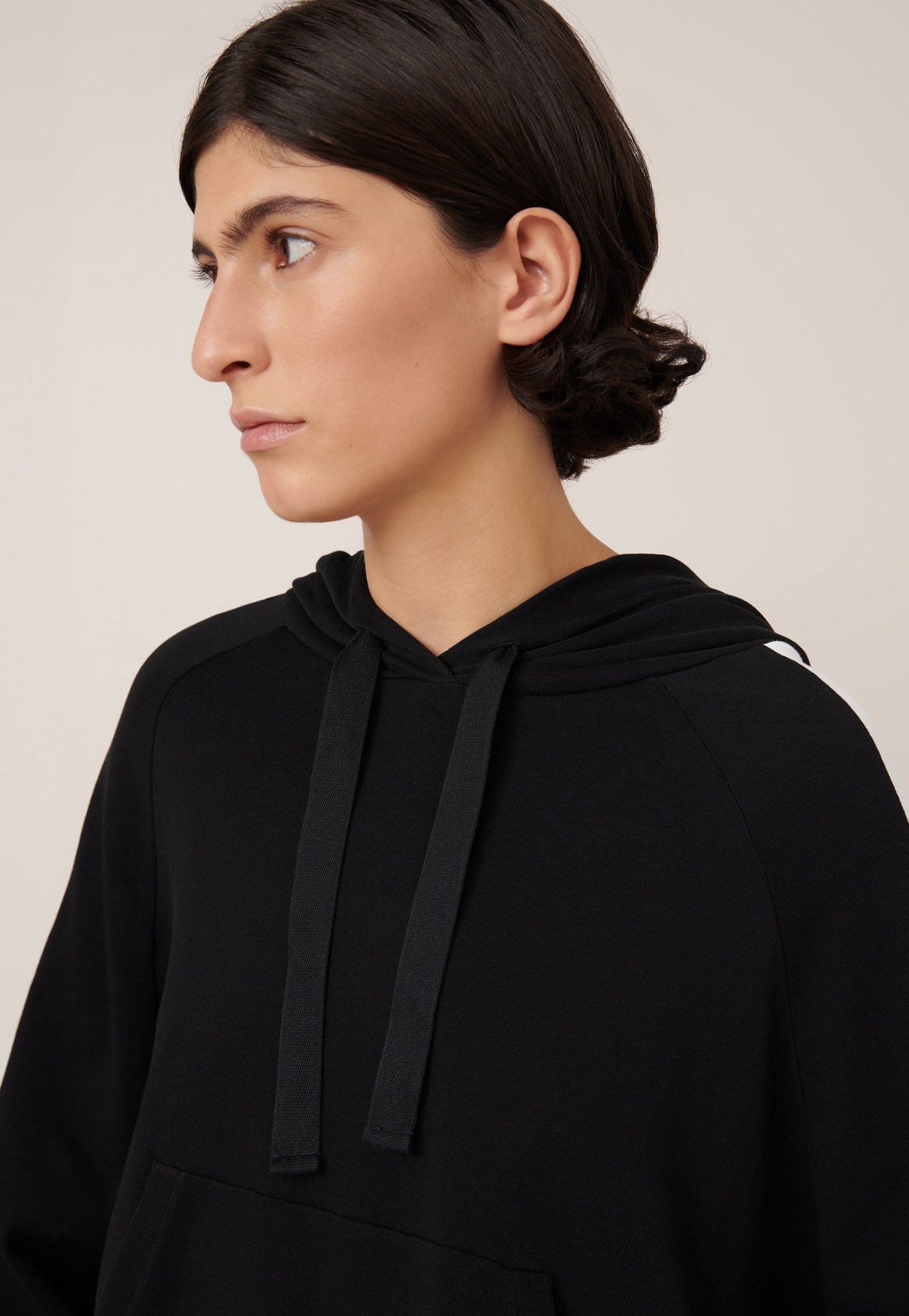 Contrast Hoodie - Black