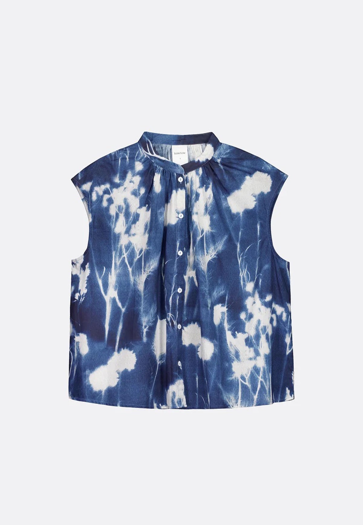 Equinox Top - Cyanotype Floral