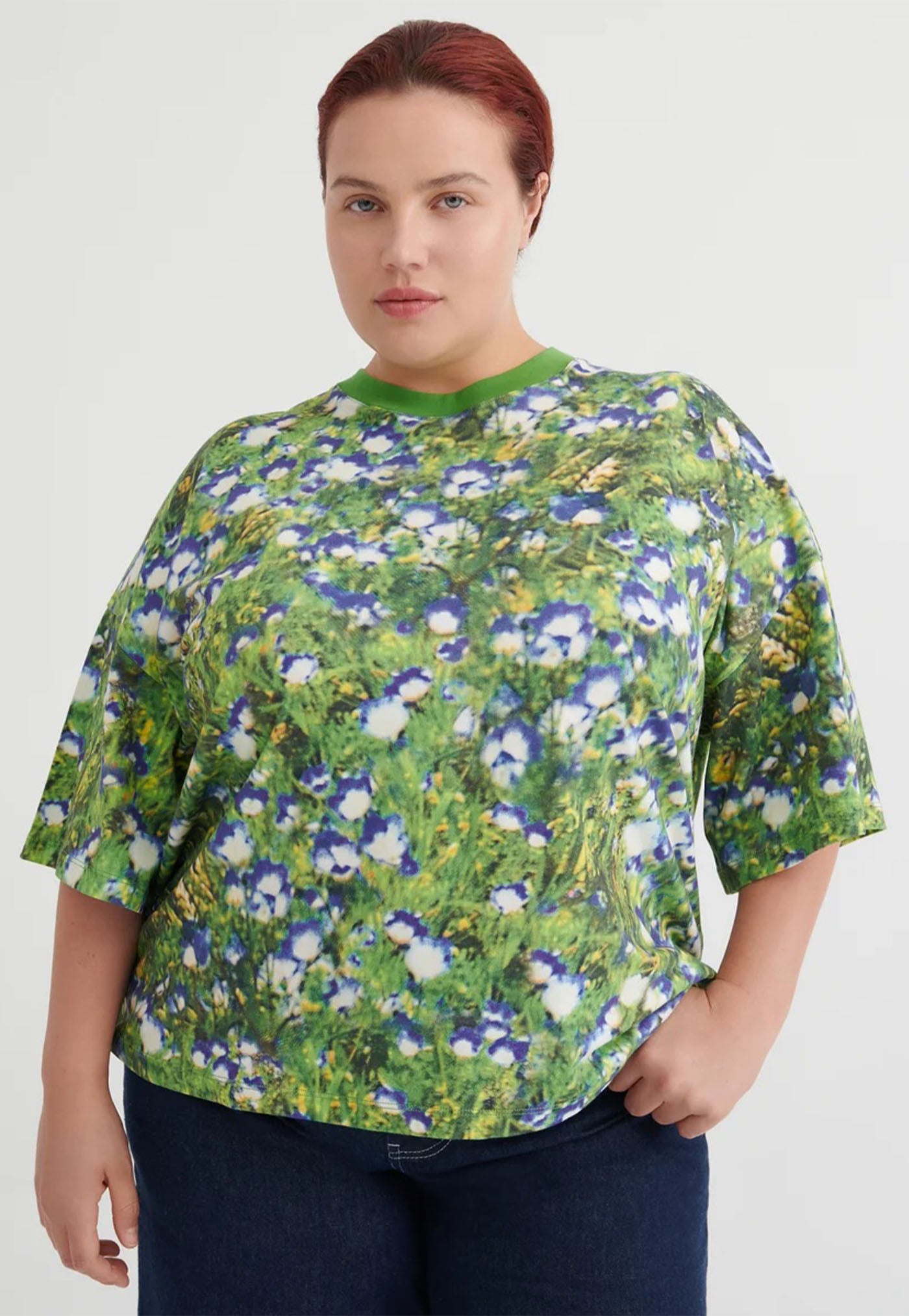 Oversized Boxy Tee - Bluebell