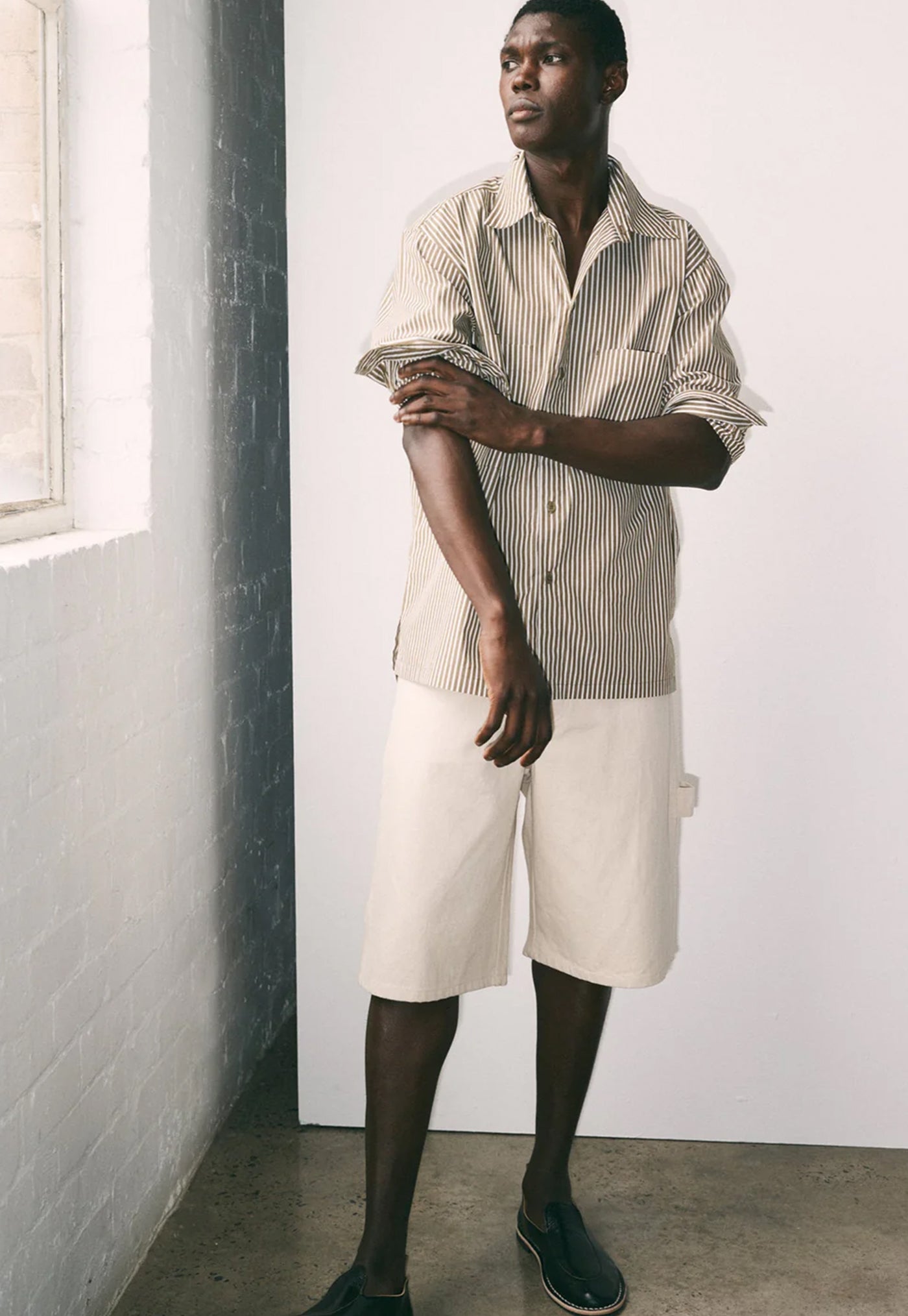 Workwear Shorts - Ecru Denim