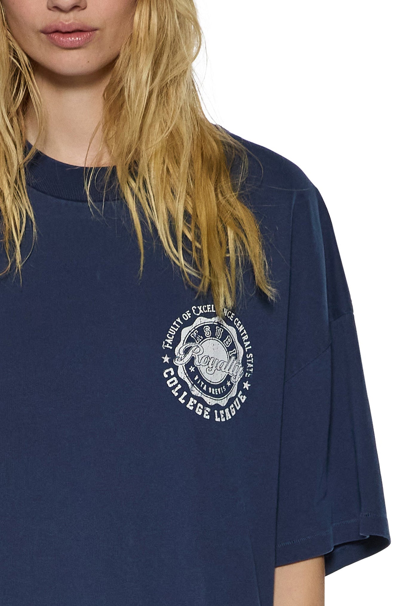 Stacks Boyfriend SS Tee - Ink Blue