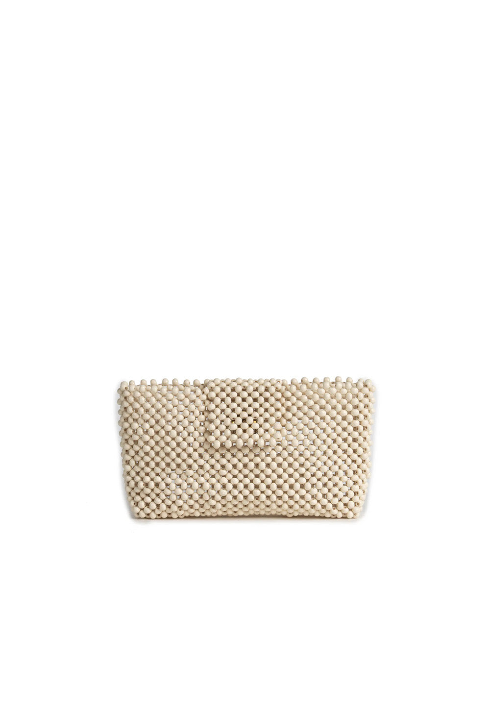 Beaded Clutch - Bone
