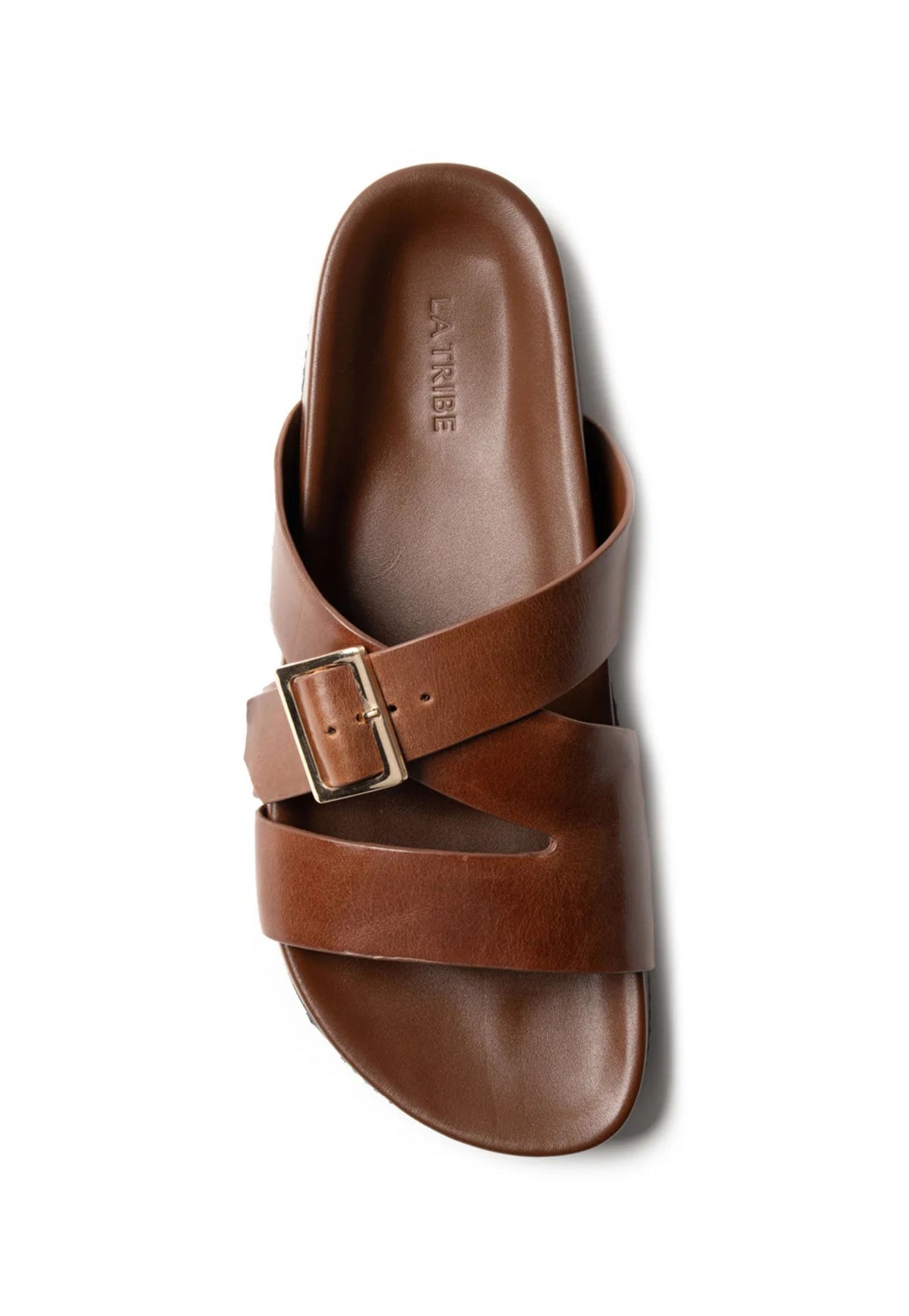 Buckle Strap Slide - Cognac