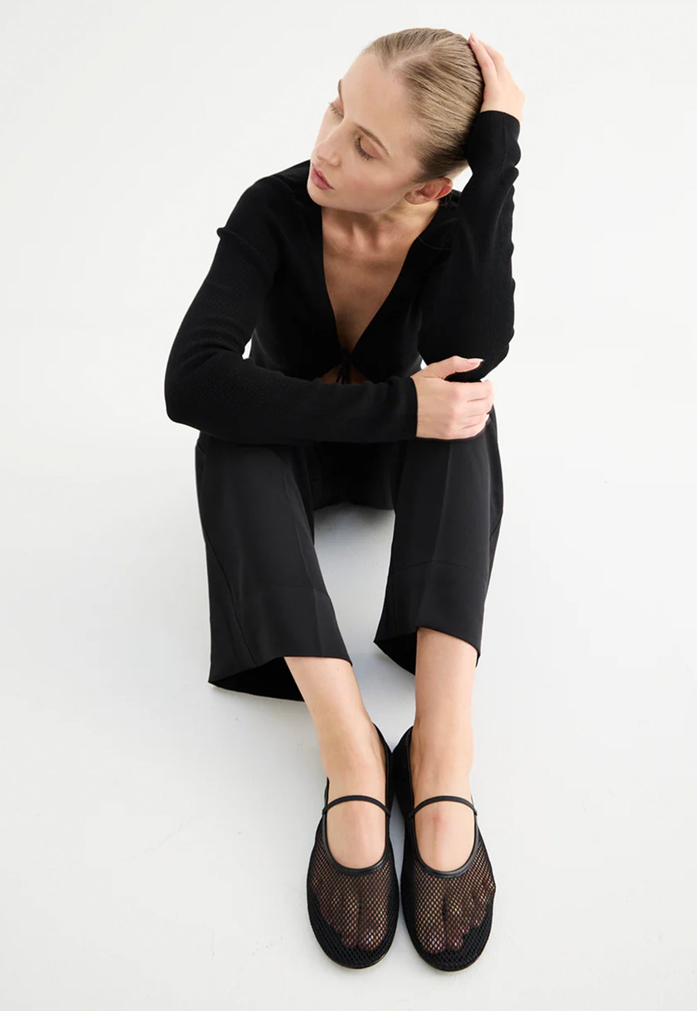 Net Ballet Flat - Black