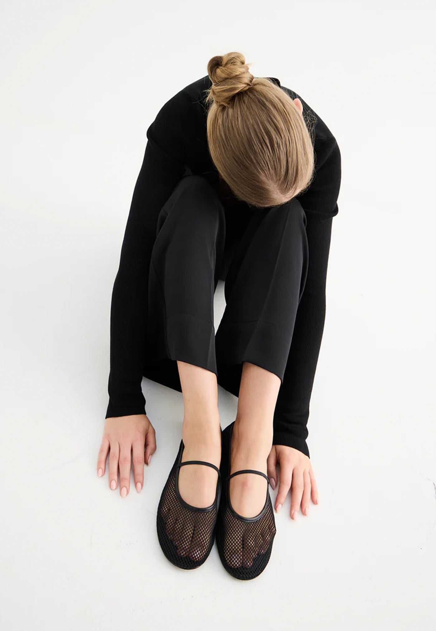 Net Ballet Flat - Black