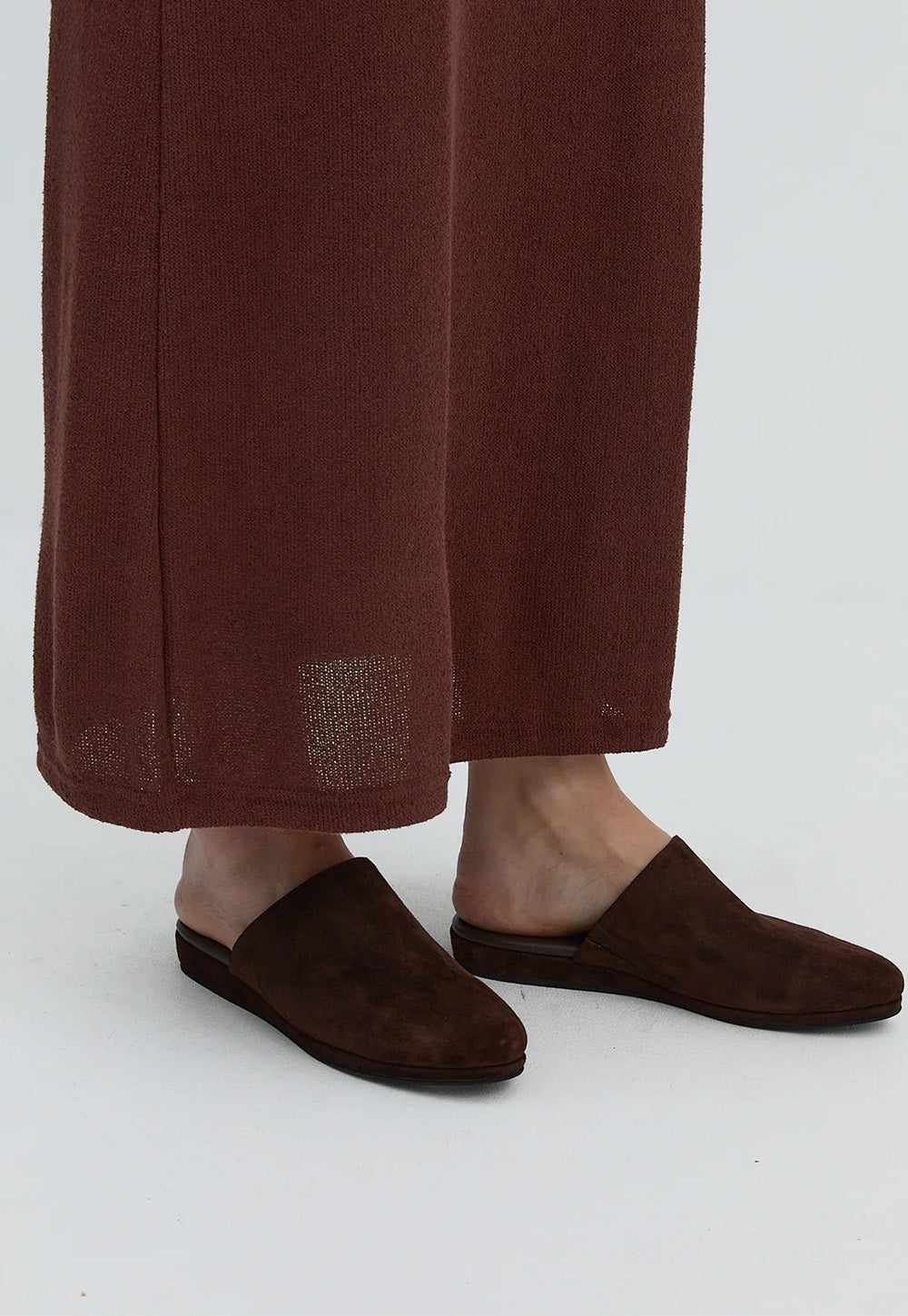 Plain Slip On - Chocolate Suede