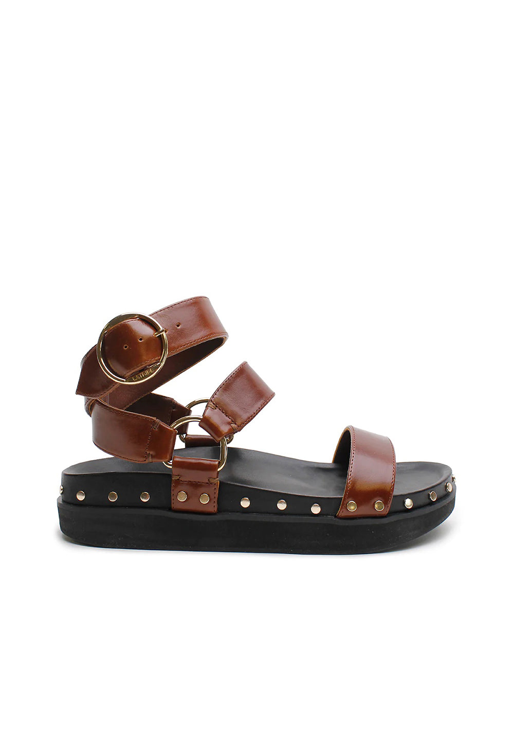 Studded Sandal - Cognac sold by Angel Divine