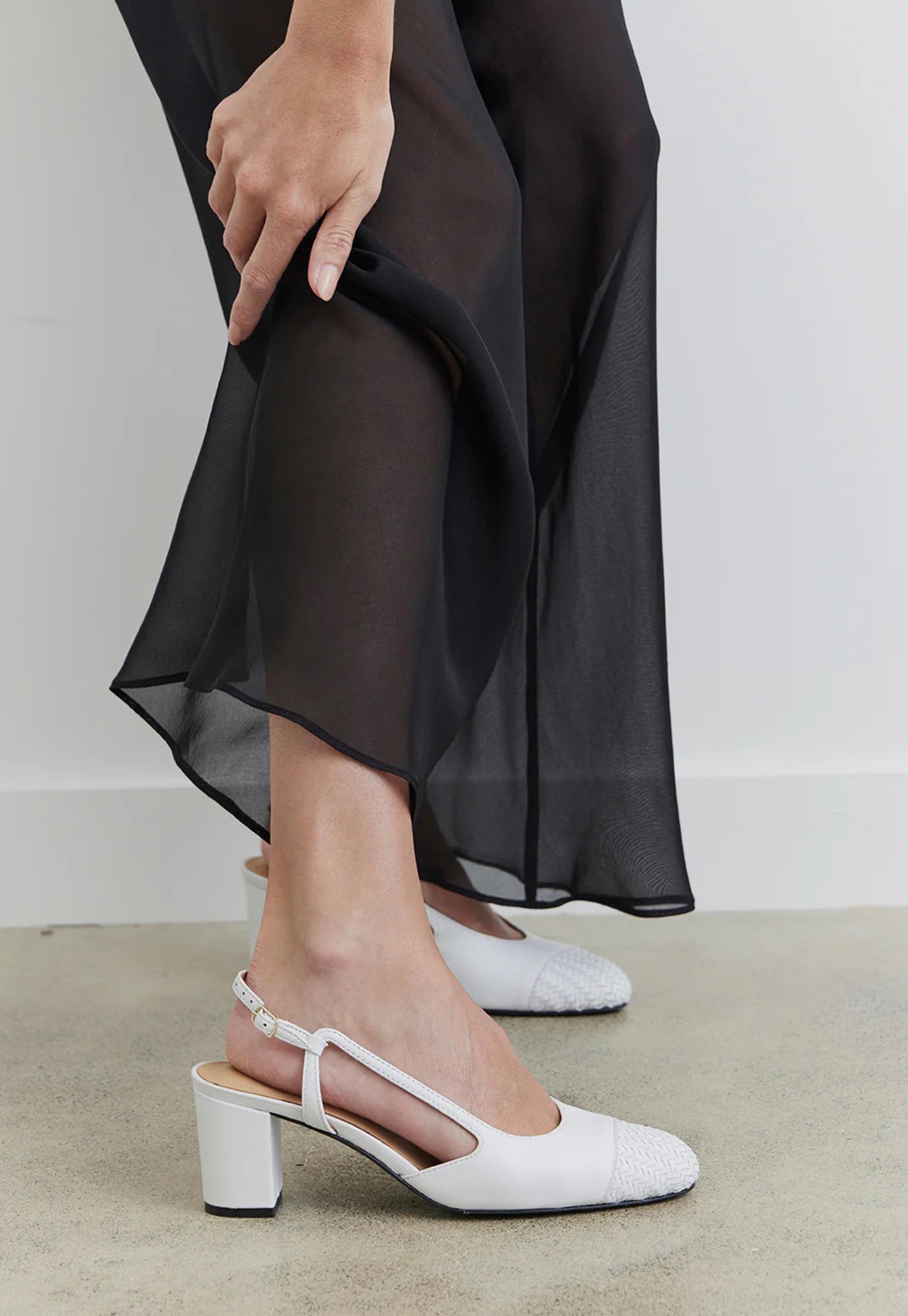 Gigi Woven Heel - Tofu sold by Angel Divine