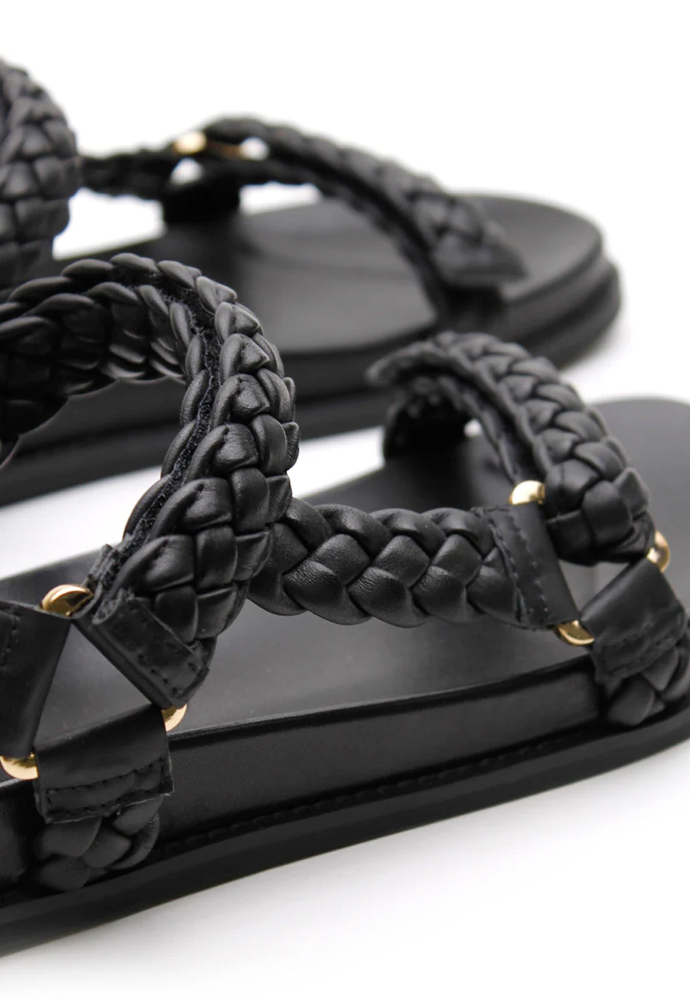 Elke Braided Sandal - Black