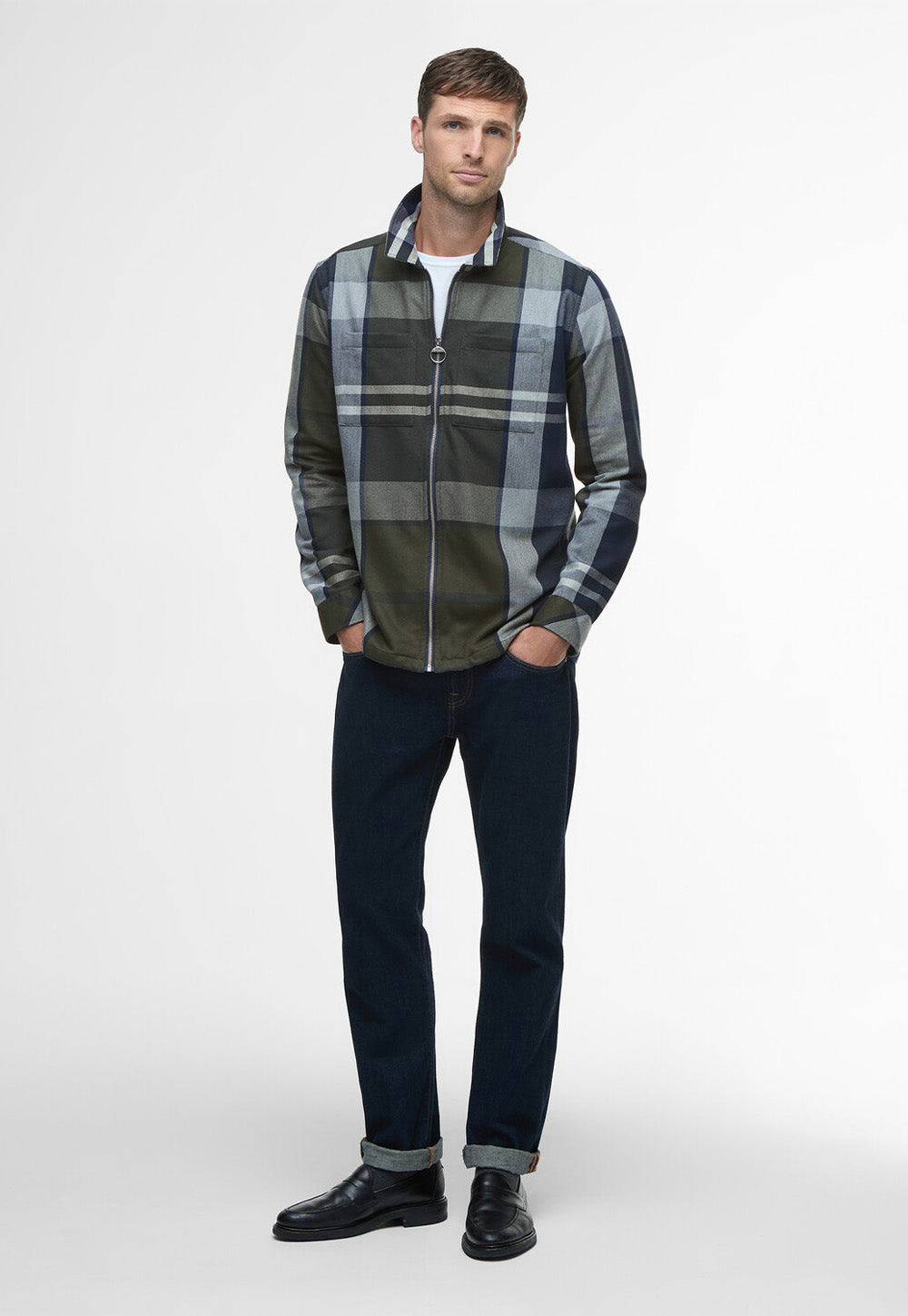 Lannich Tailored Tartan Overshirt - Fernwood Tartan