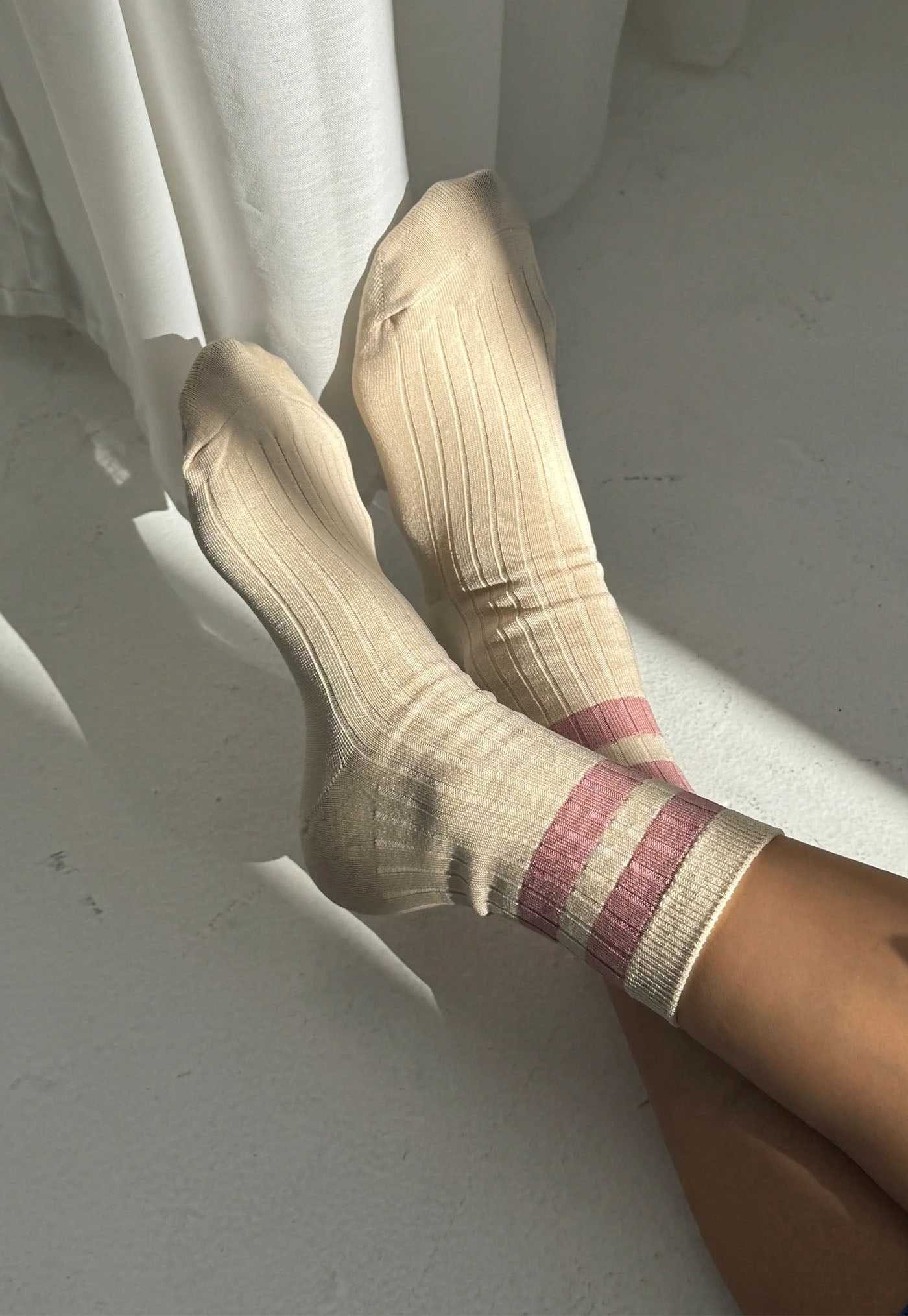 Her Varsity Socks - Rose