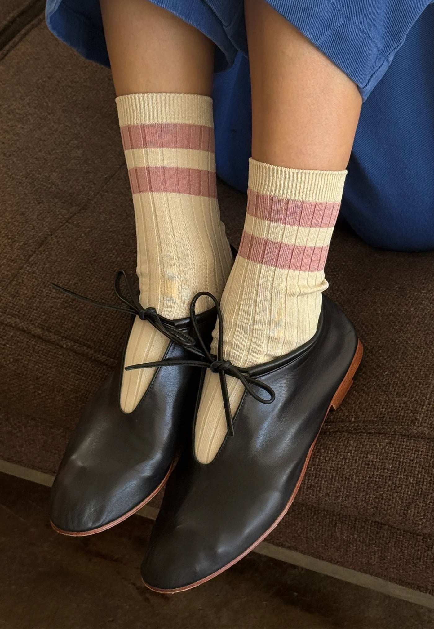 Her Varsity Socks - Rose