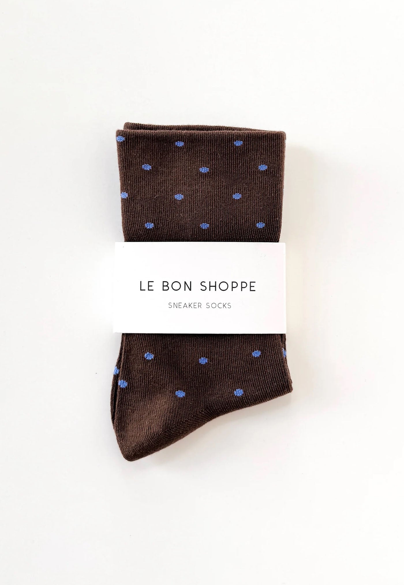 Patterned Sneaker Socks - Cacao/Blue