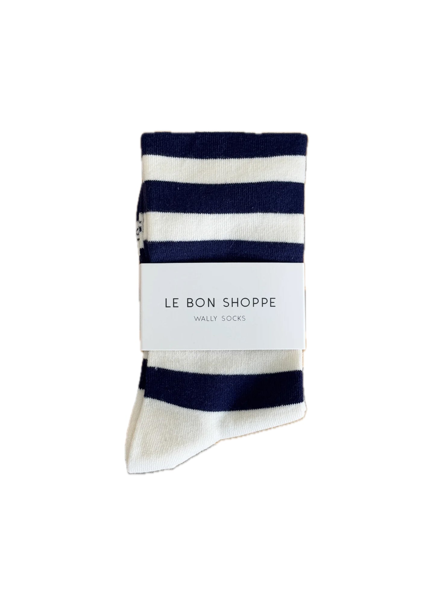 Wally Socks - Wide/Navy Stripe