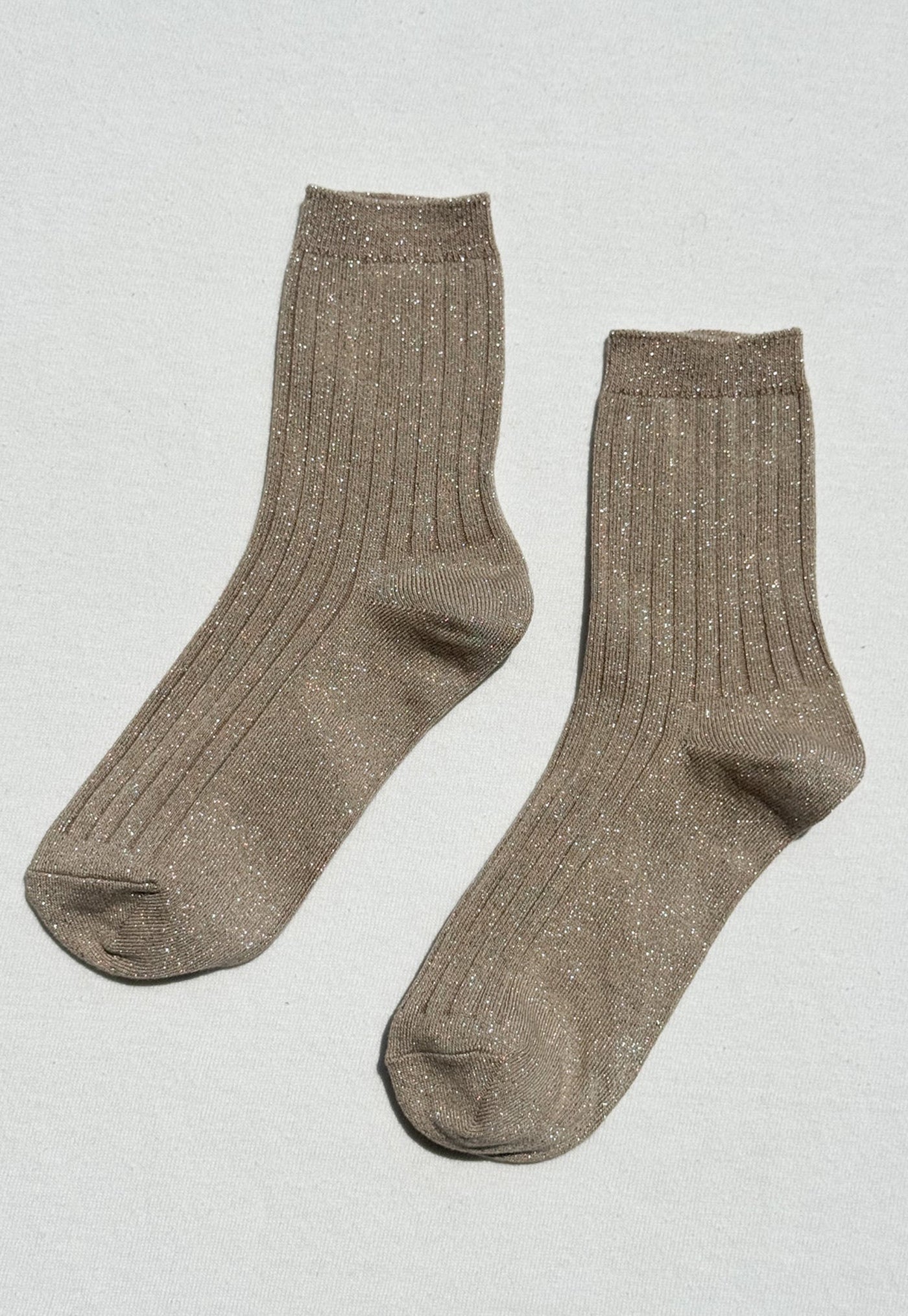 Her Socks - Lurex Ash Glitter